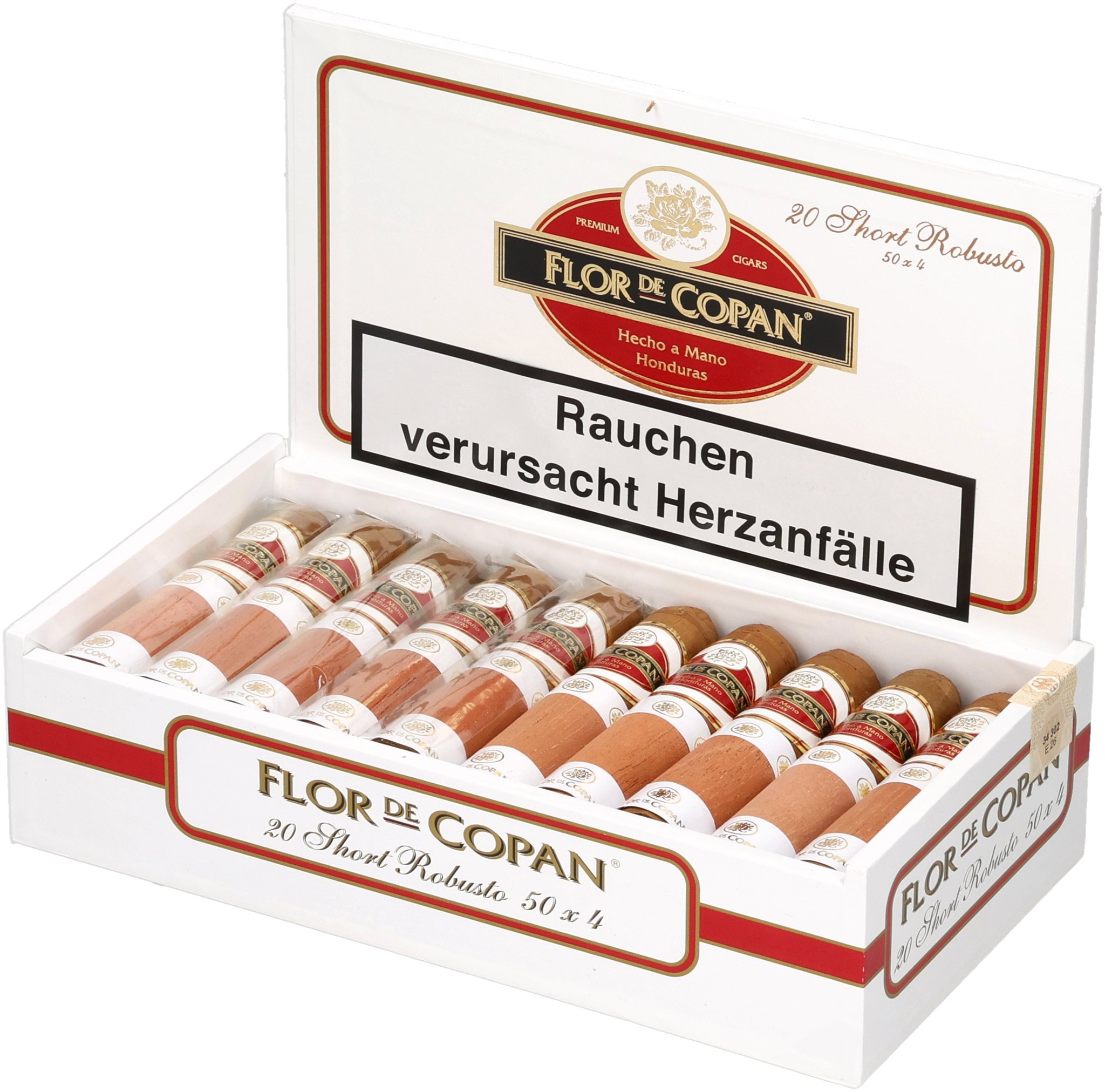 Flor de Copan Clasica Short Robusto_Kiste Offen