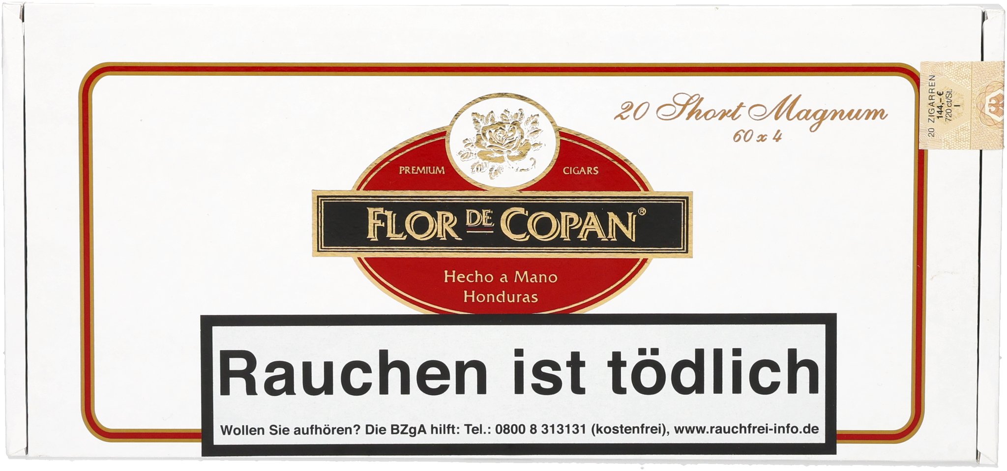 Flor de Copan Clasica Short Magnum (Short Gordo)_Kiste Frontal