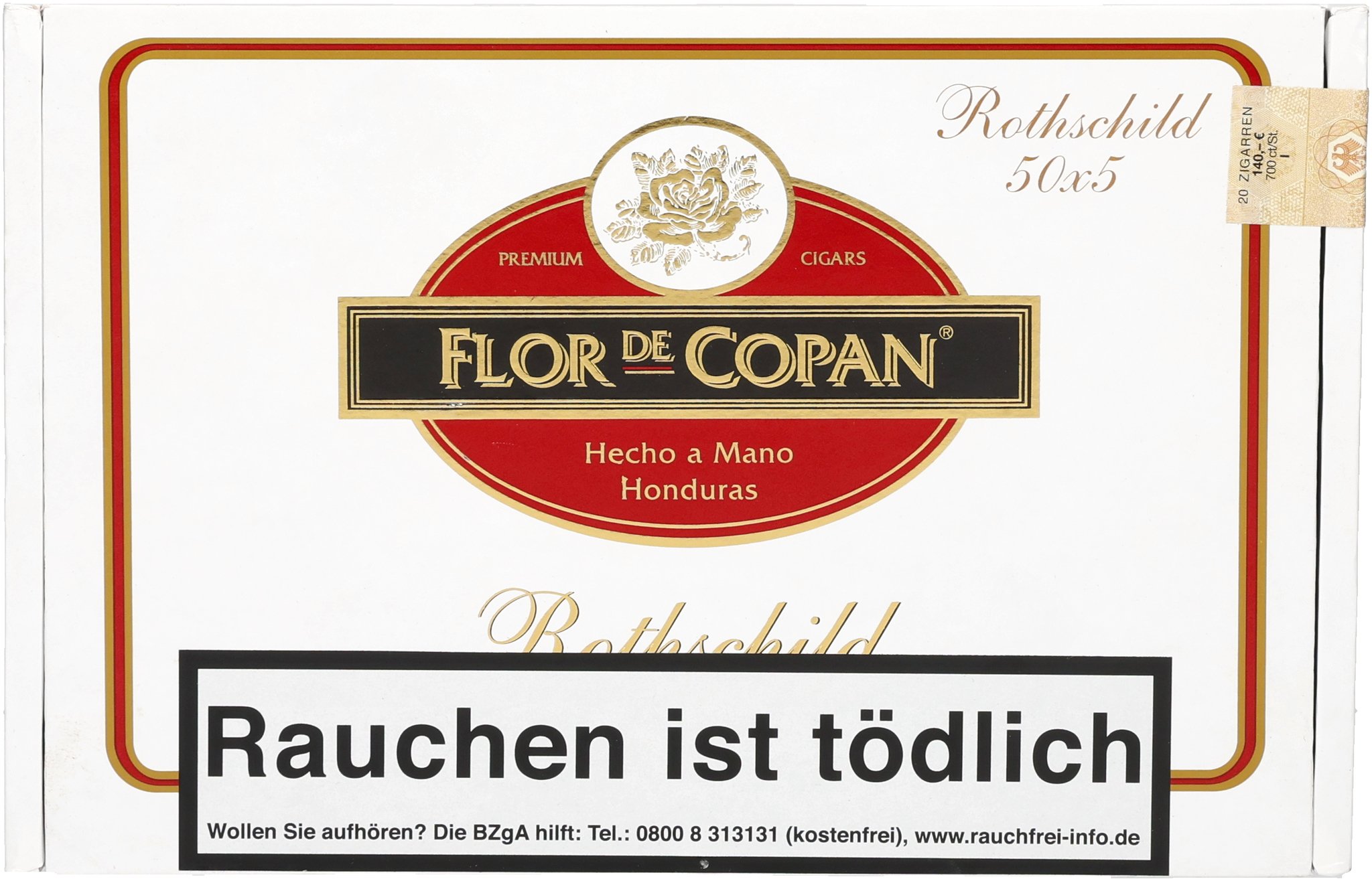 Flor de Copan Clasica Rothschild Zigarre_Kiste Frontal