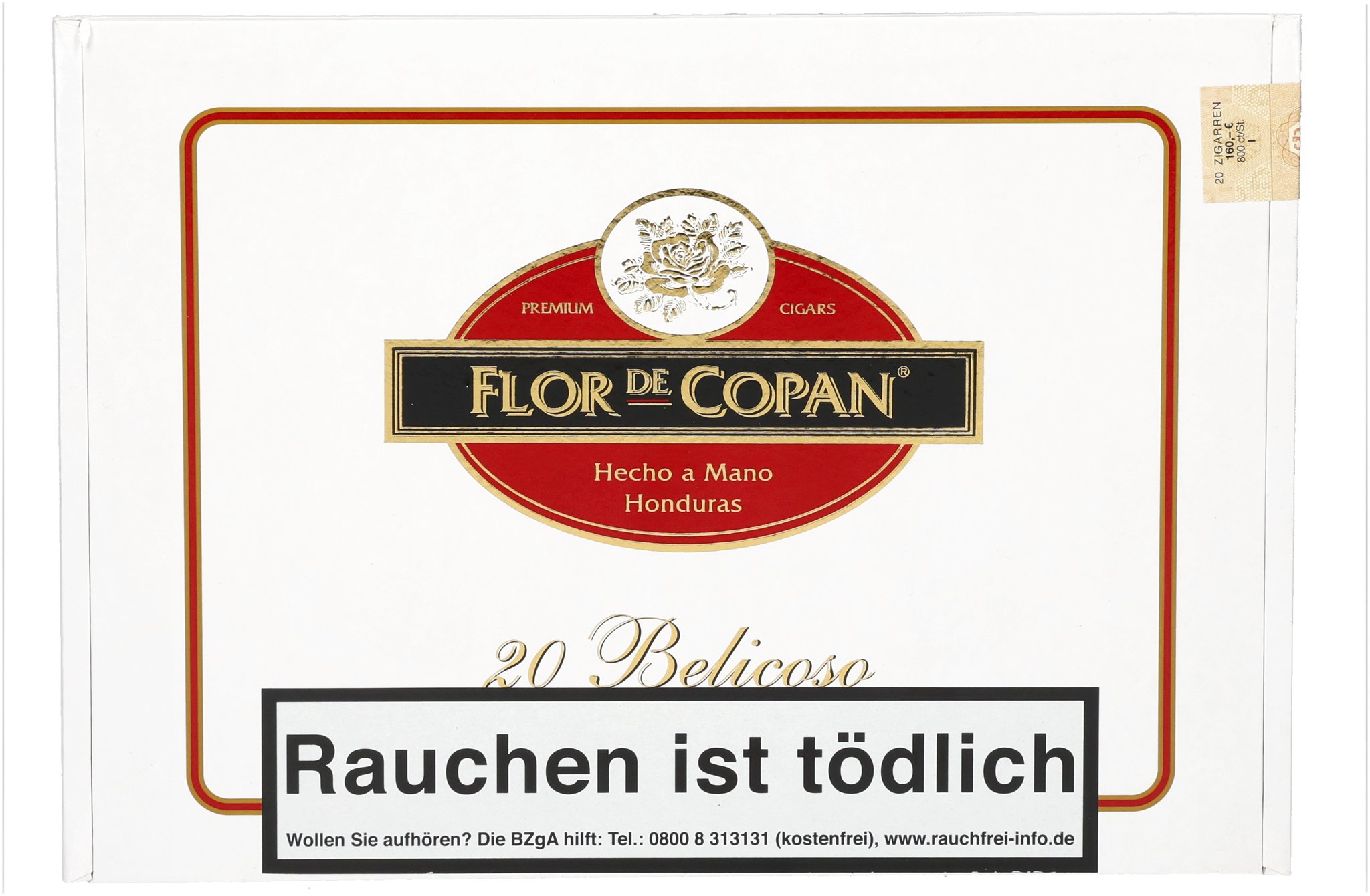 Flor de Copan Clasica Belicoso_Kiste Frontal