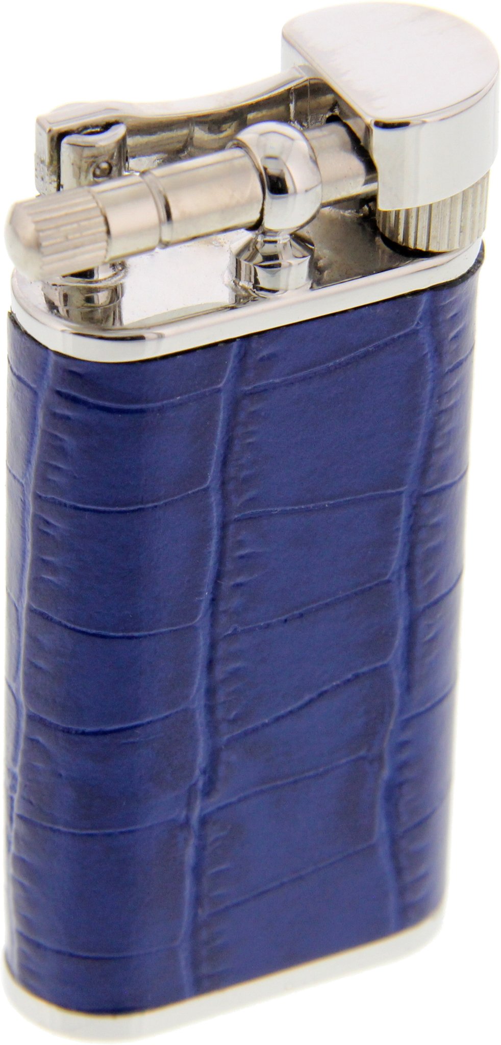 Pearl Pfeifenfeuerzeug Stanley Rindleder mit Krokoprägung blau (PE72927-30) Detailbild