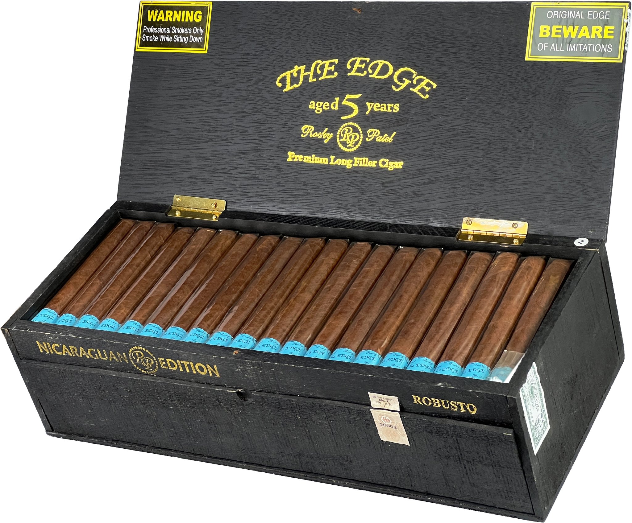 The Edge Nicaragua Robusto 100er Kiste offen