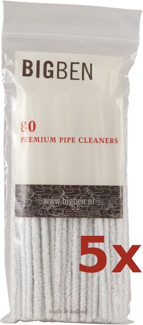 Big Ben Pfeifenreiniger SPARPACKUNG - 80er Pack weiß (5 Beutel mit rund 5% Preisvorteil)
