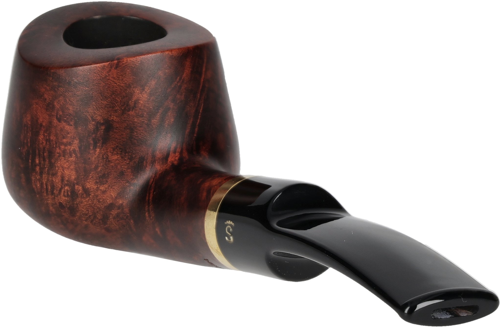Bent Pot Glatt Braun Matt Goldring 02