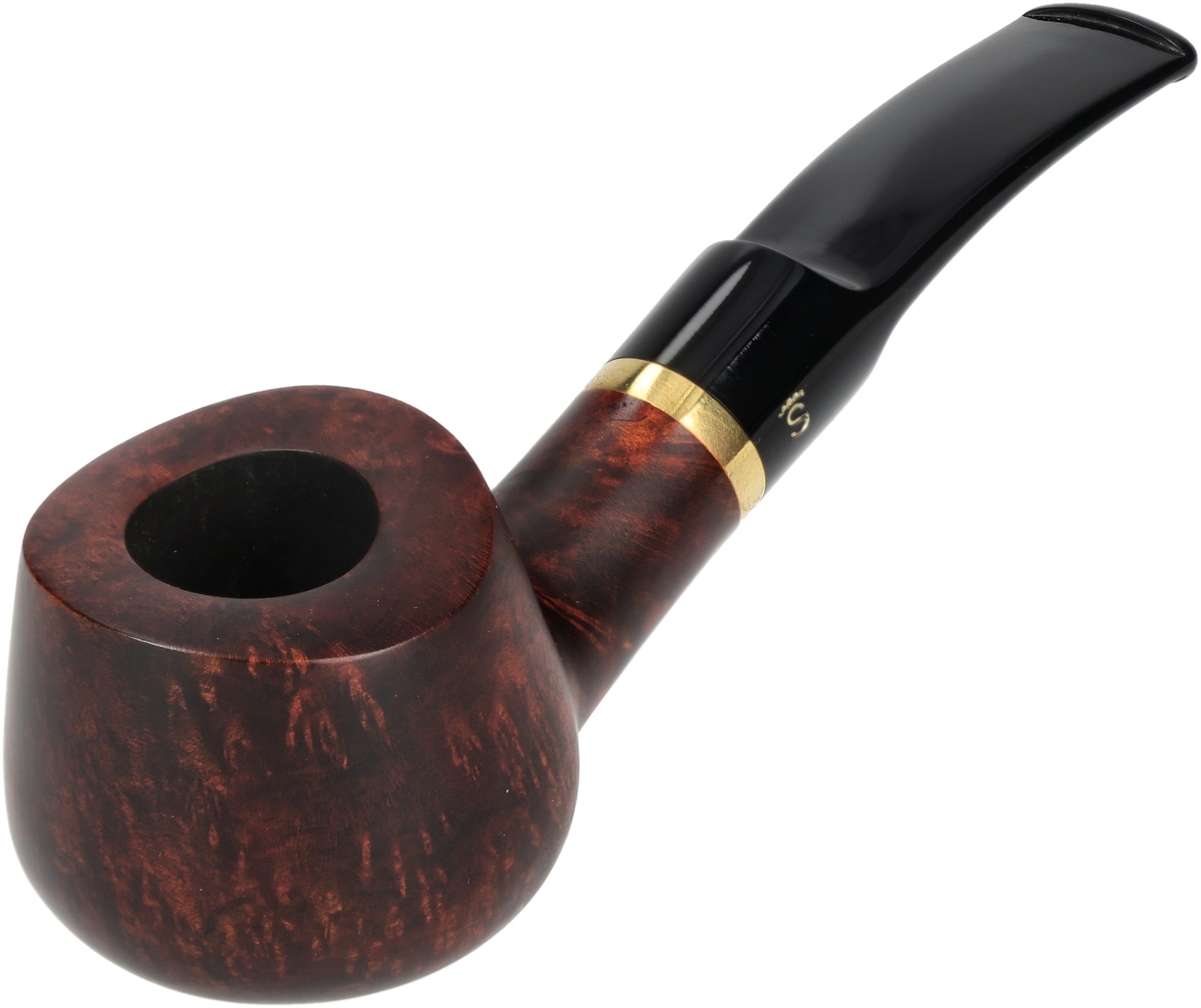 Bent Pot Glatt Braun Matt Goldring 03