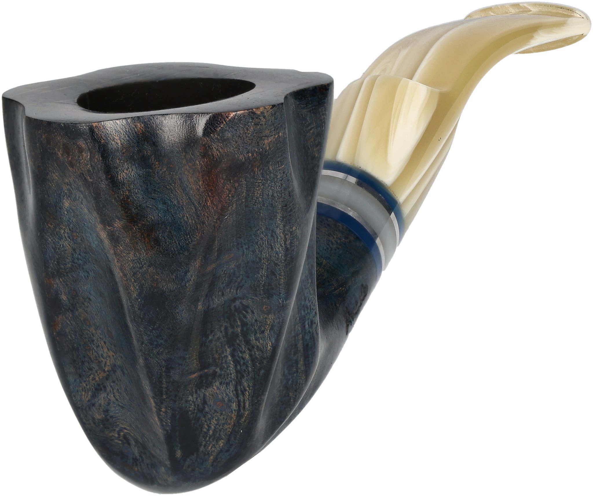 Angelo Pfeifen Fancy Flower Glatt Blau_02