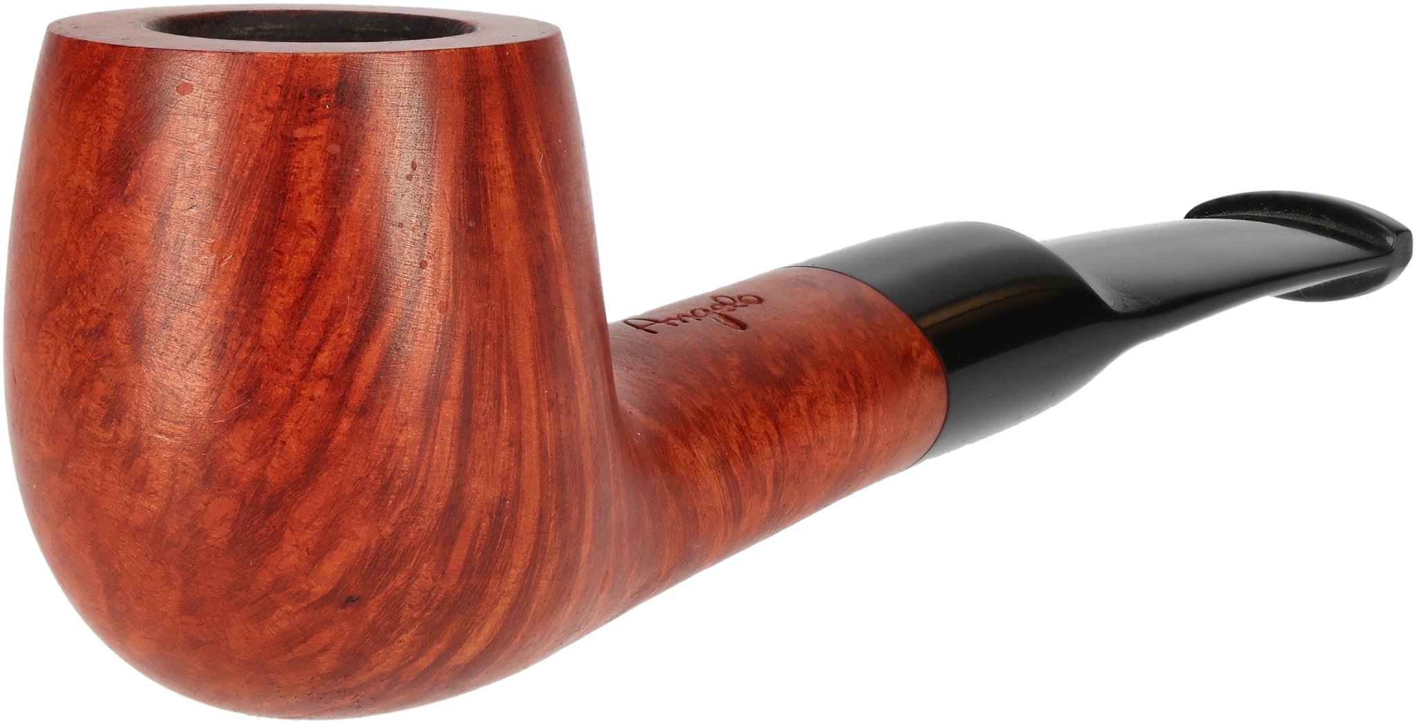 Angelo Pfeifen Apple Gebogen Glatt Mittelbraun_03