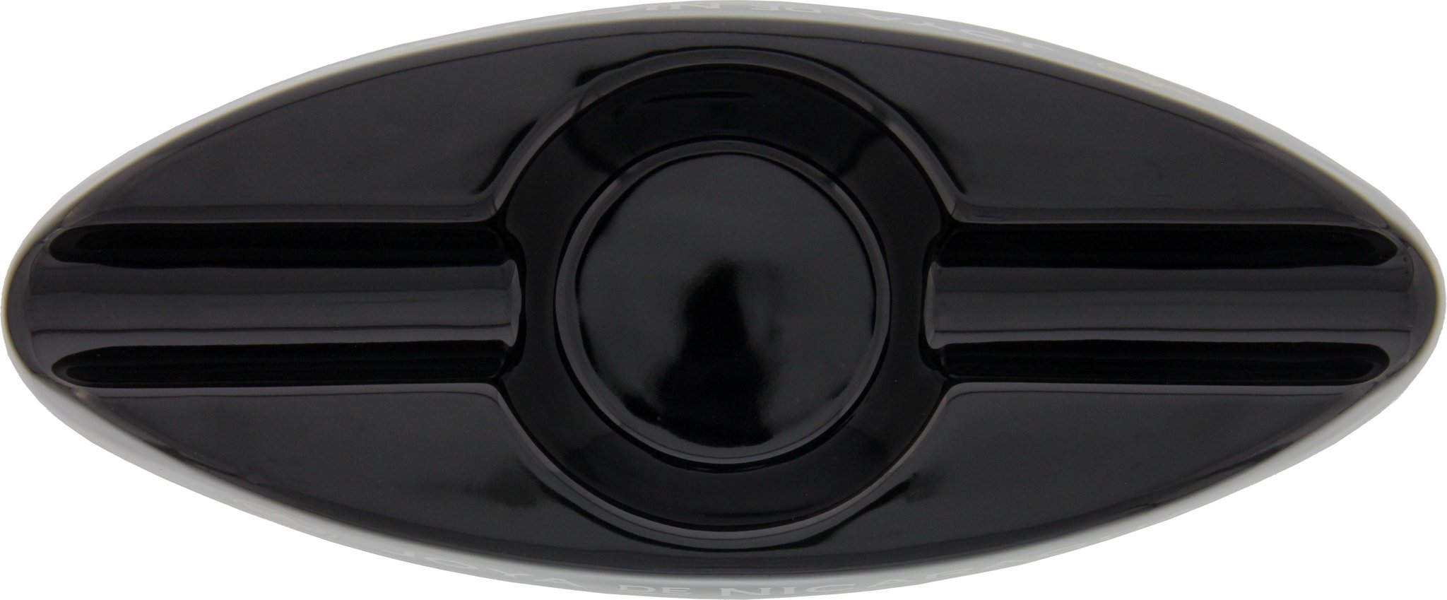 Joya de Nicaragua Aschenbecher schwarz elliptisch (7780) Draufsicht