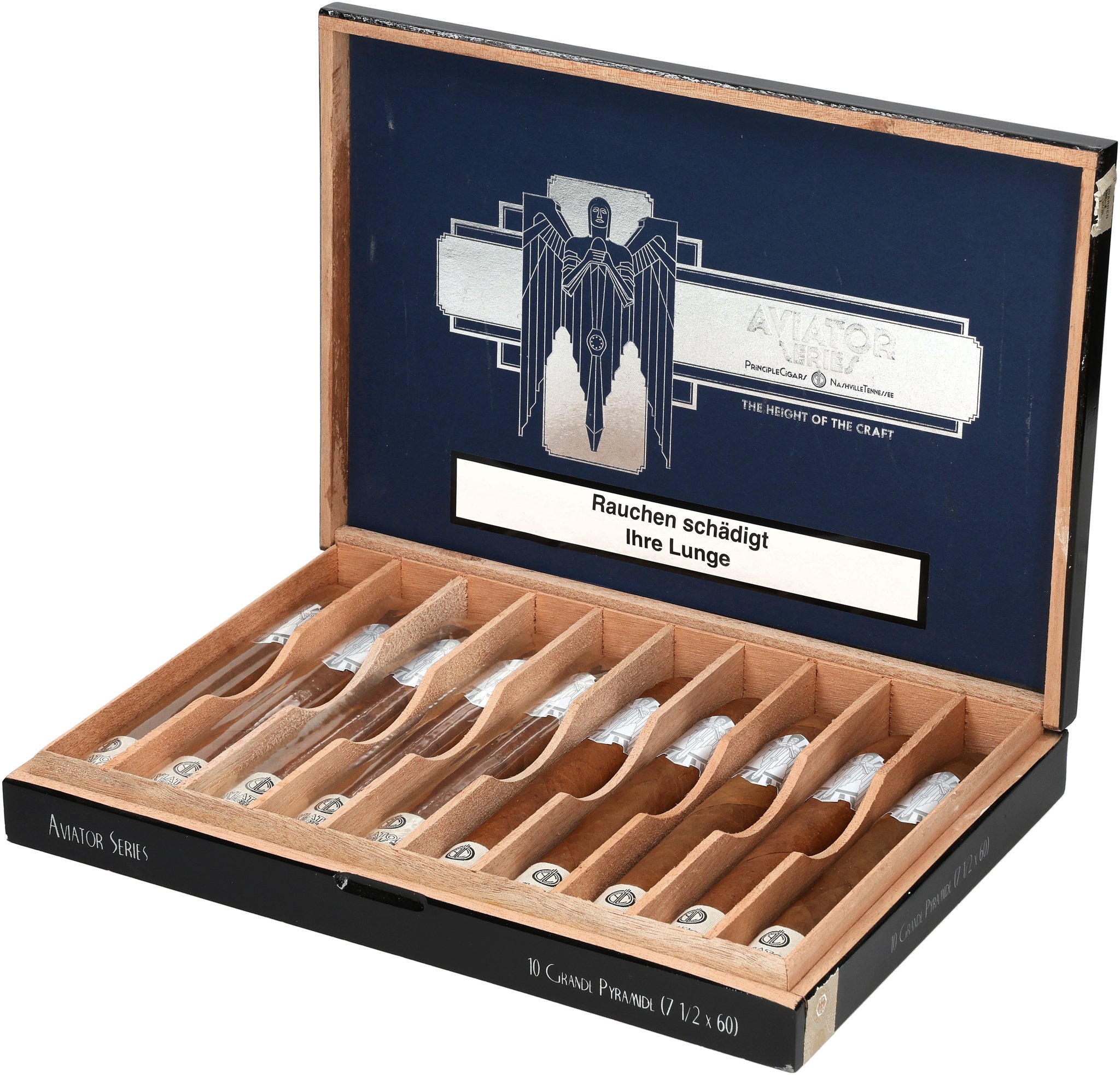 Principle Cigars Aviator Grande Pyramide_Kiste Offen
