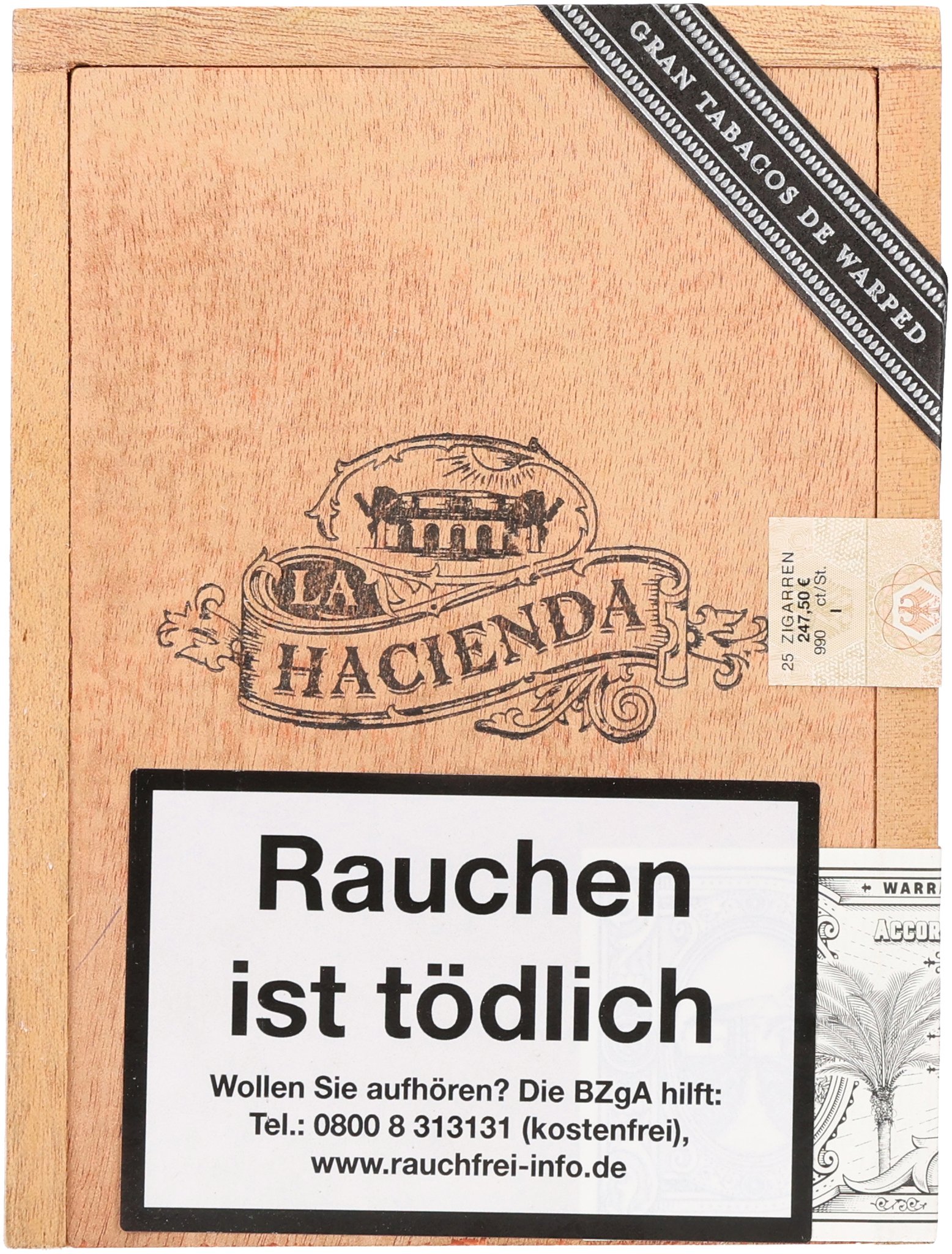 Warped La Hacienda Gran Robusto 25er box front