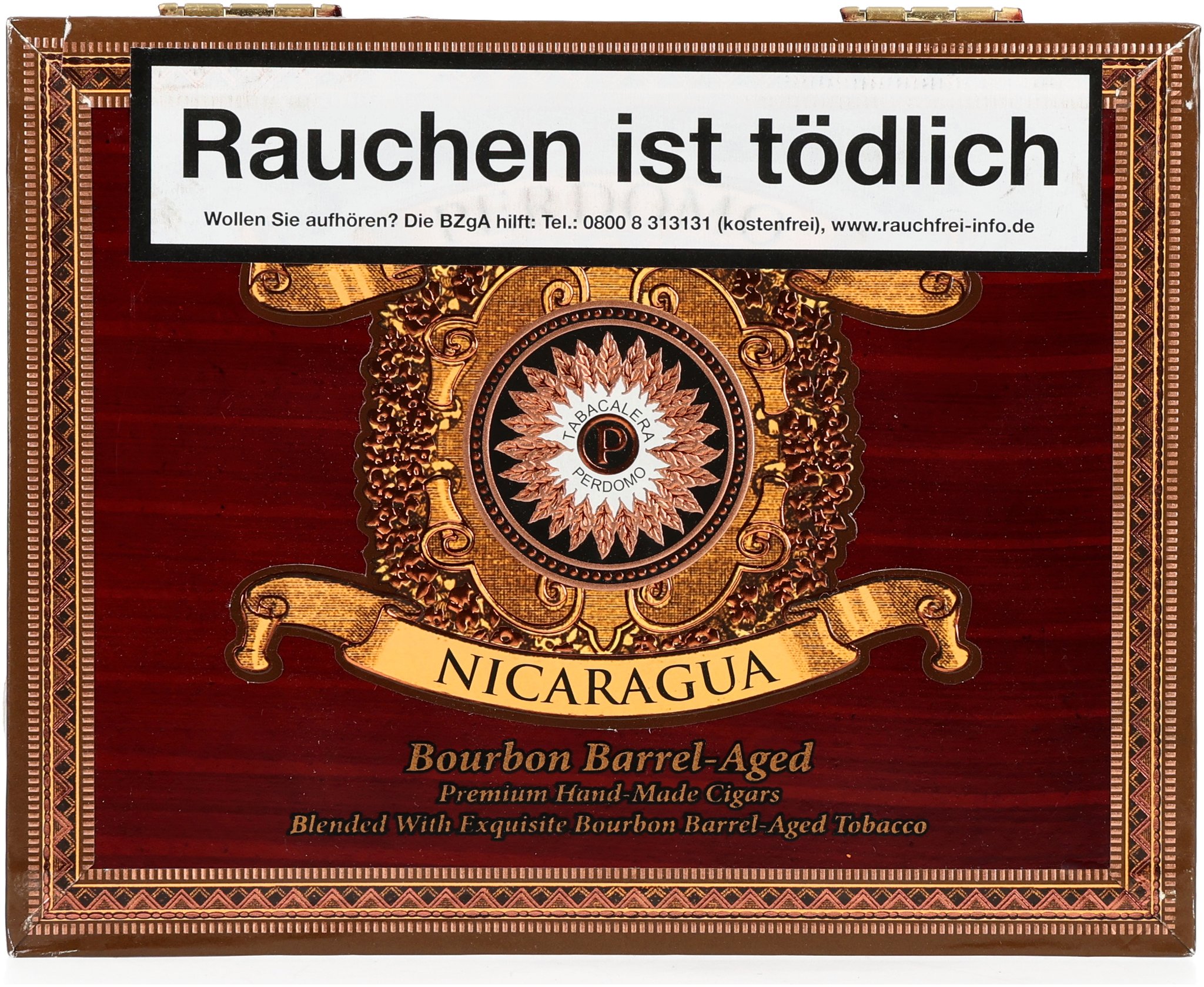 Perdomo Bourbon Barrel Aged (Nicaragua) Robusto (Sun Grown)_Kiste Frontal