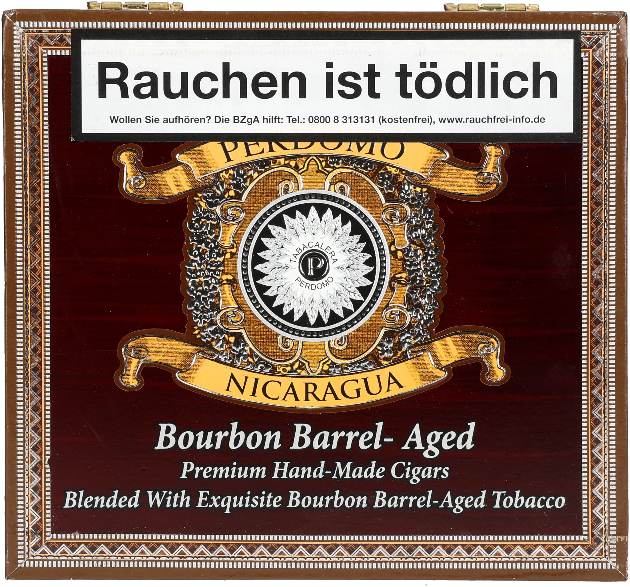Perdomo Bourbon Barrel Aged (Nicaragua) Epicure (Maduro)_Kiste Frontal