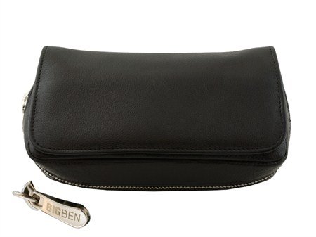 Big Ben Pfeifentasche Kombibeutel für 2 Pfeife Leder schwarz De Luxe (745002100)