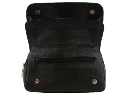 Big Ben Pfeifentasche Kombibeutel für 2 Pfeife Leder schwarz De Luxe (745002100) Detailbild