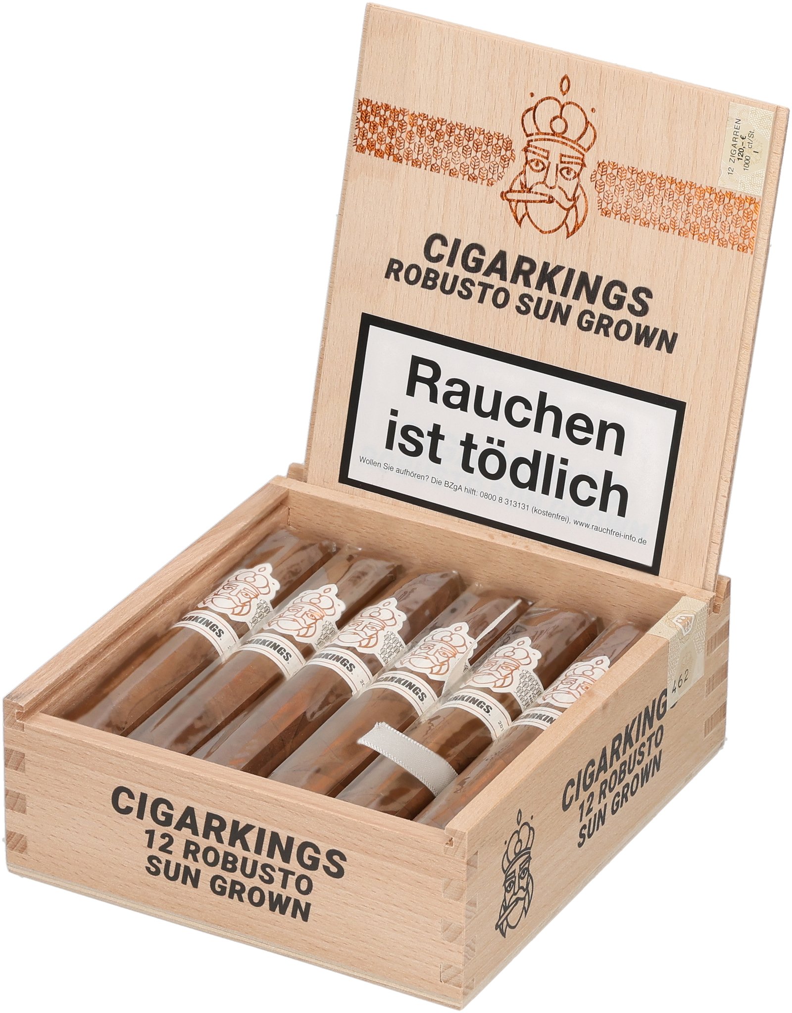 Sun Grown Robusto box open 2