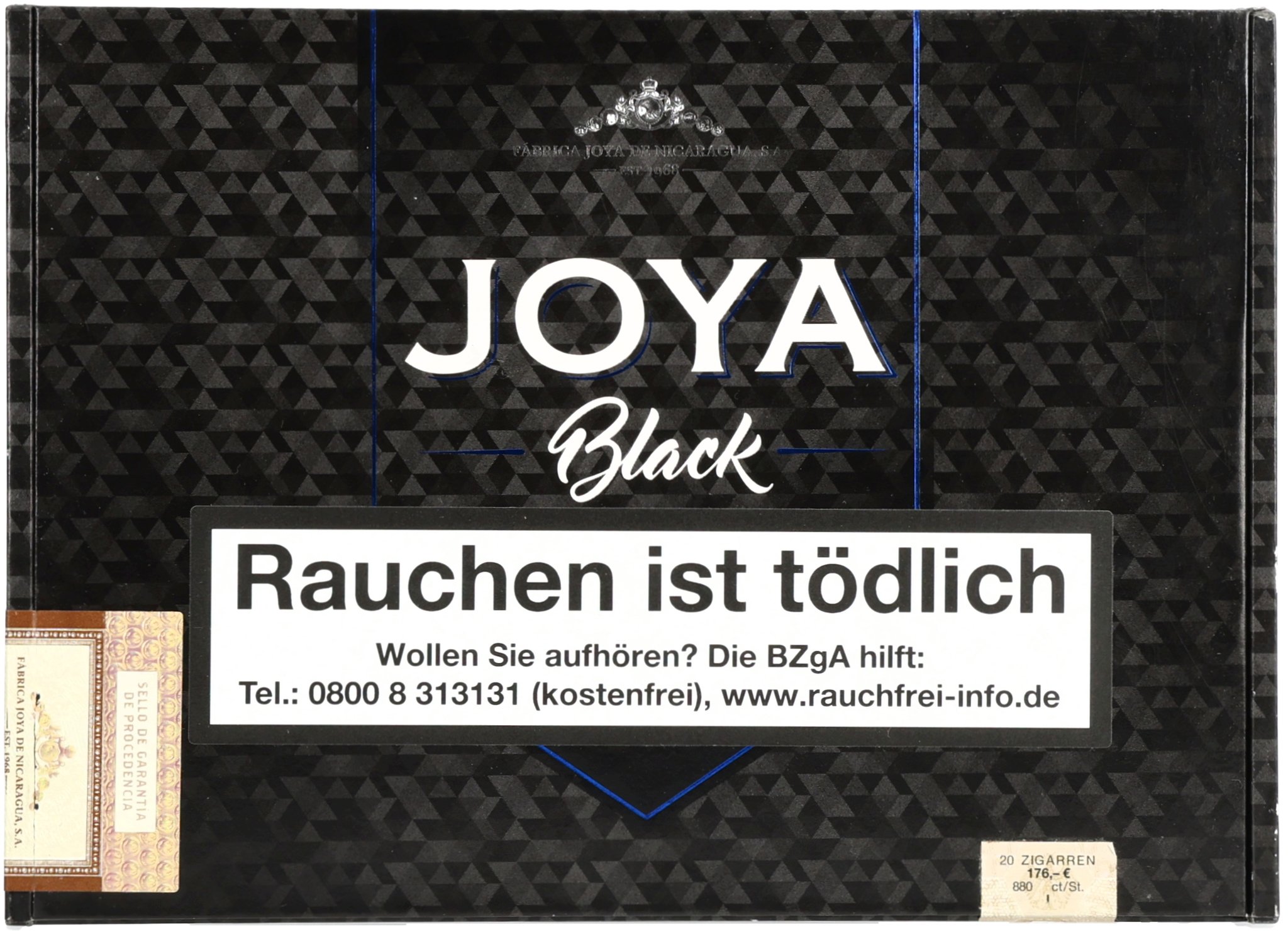  Joya de Nicaragua Joya Black Robusto_Kiste Frontal