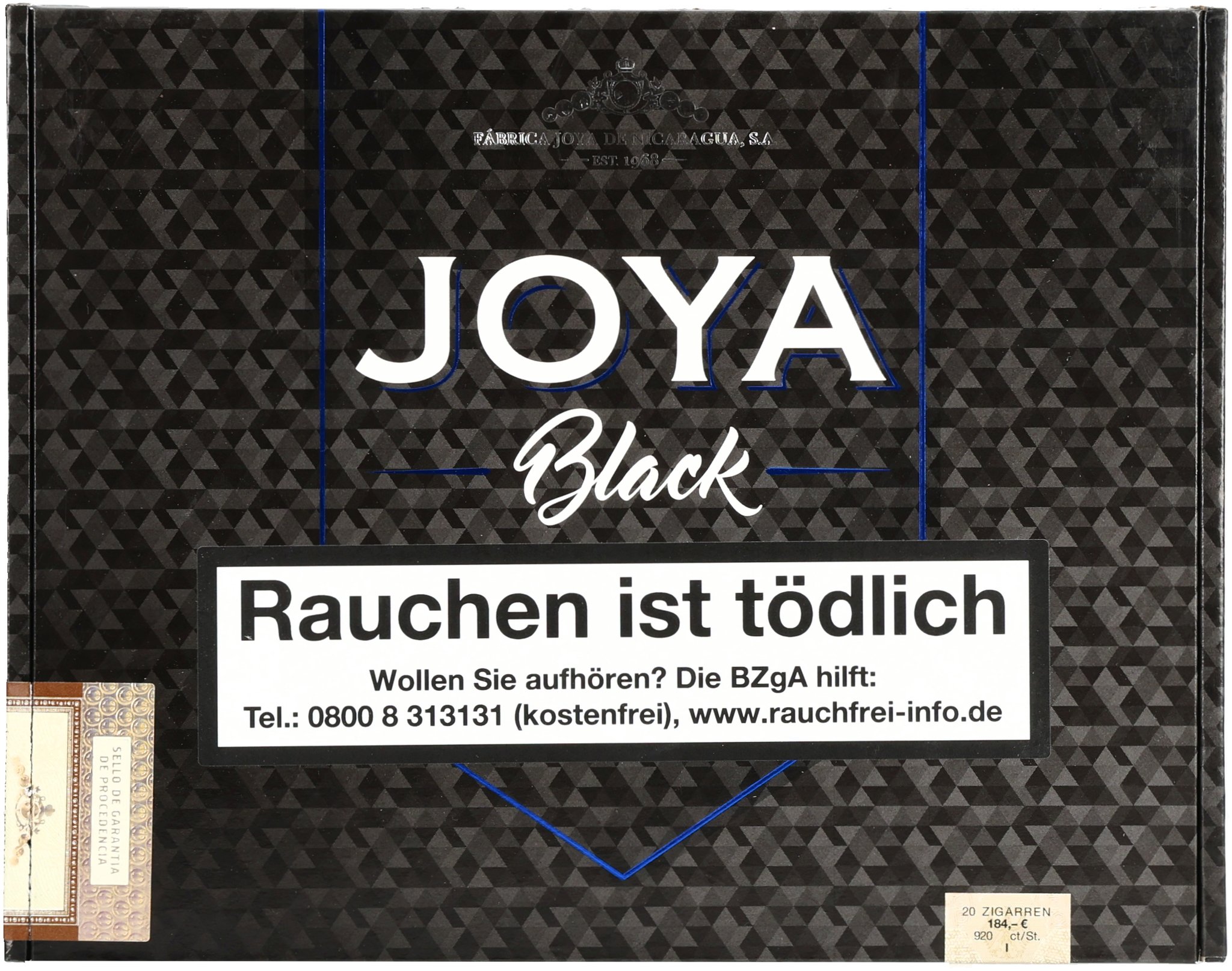 Joya de Nicaragua Joya Black Toro_Kiste Frontal