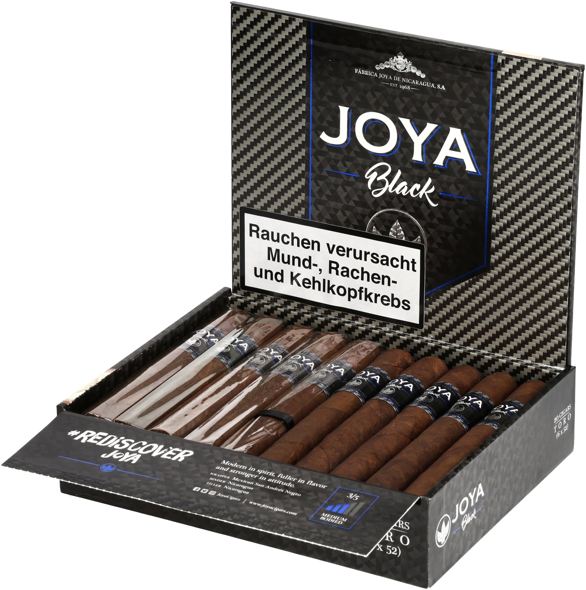 Joya de Nicaragua Joya Black Toro_Kiste Offen