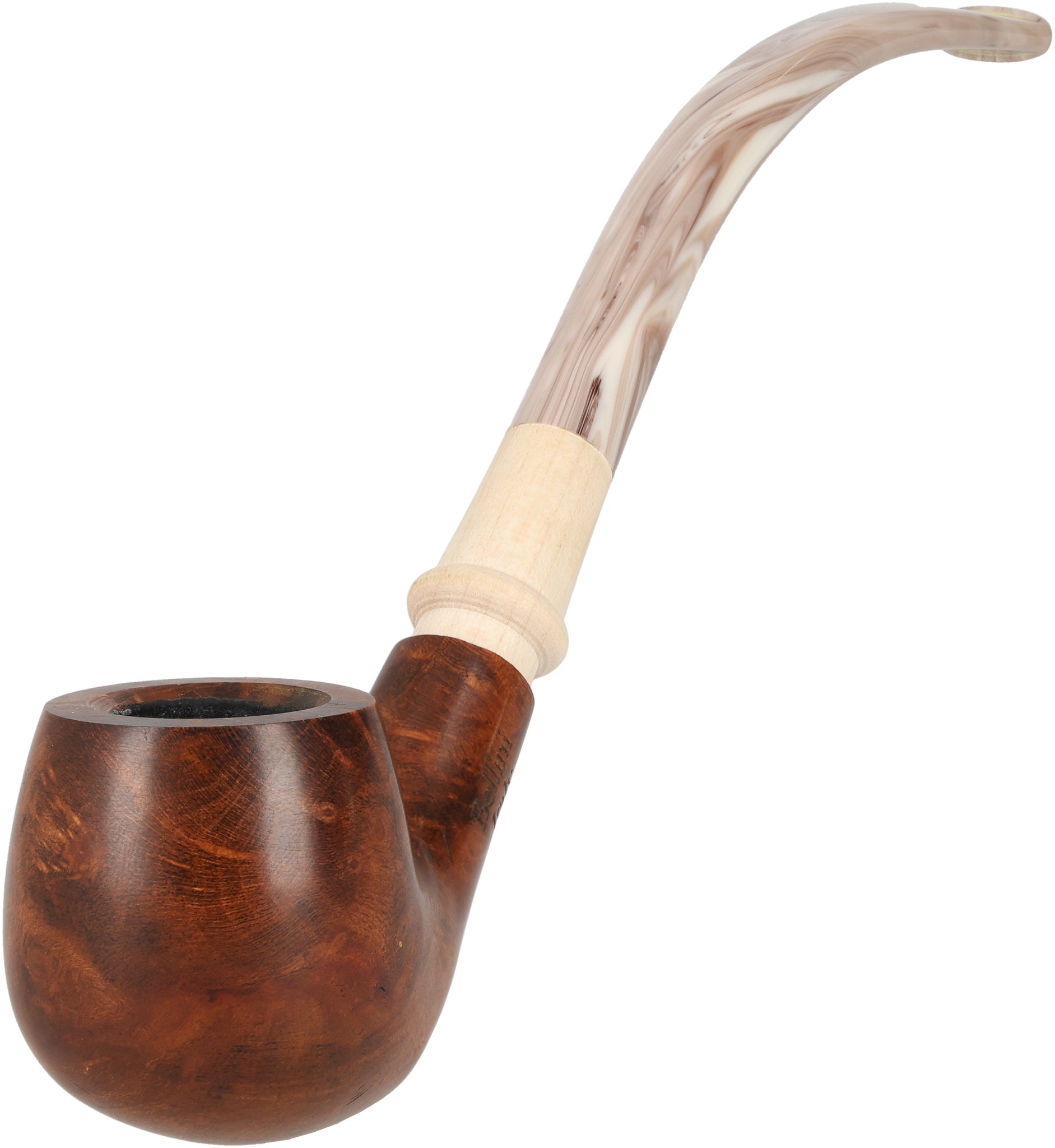 Bellini Pfeifen Marrone London Cappuccino Bent_02