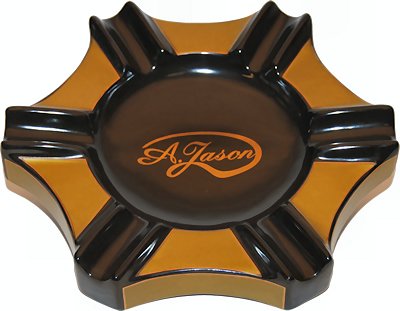 A. Jason Cigarrenascher schwarz-gold  (für 6 Cigarren) 9010001