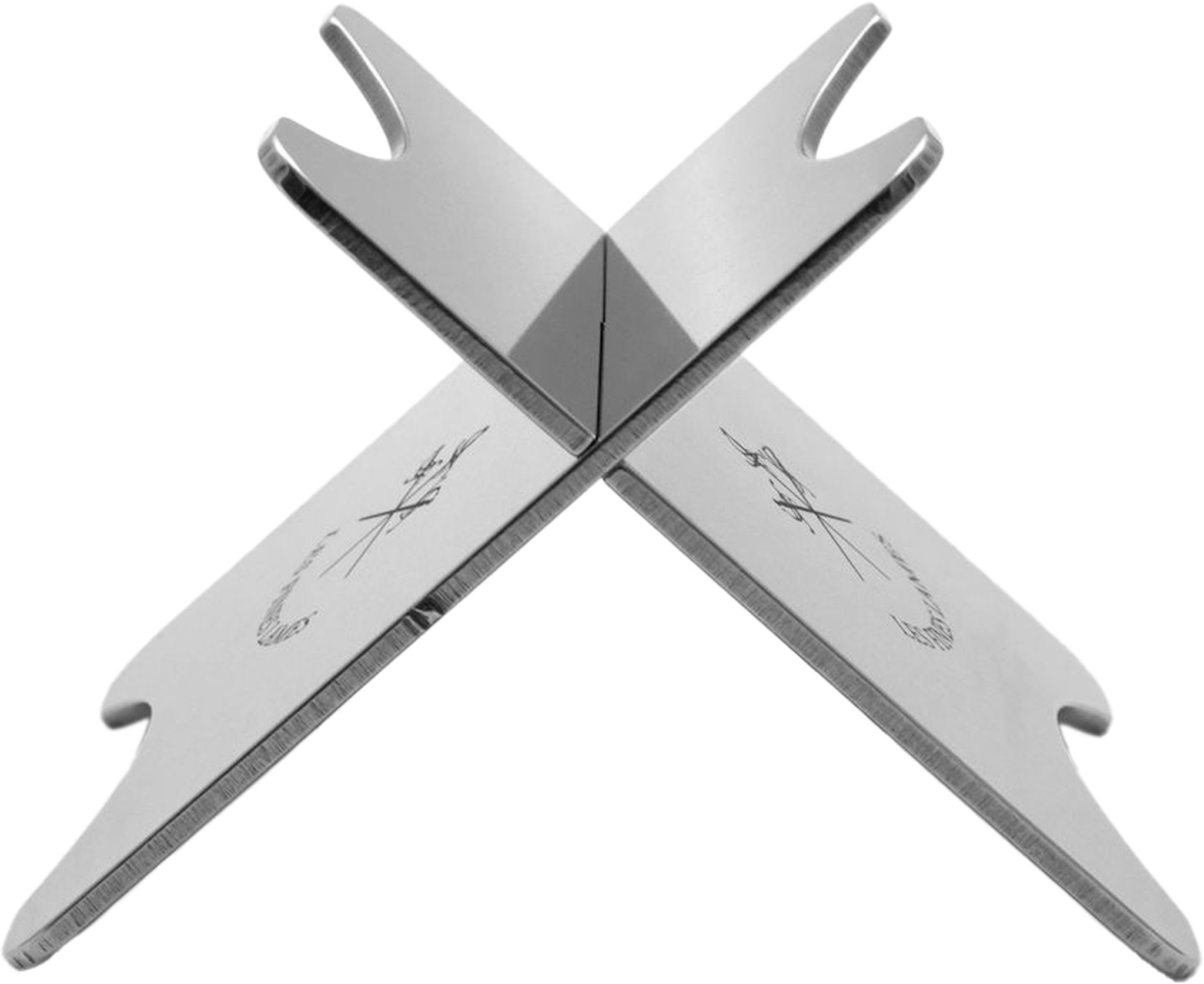 Chrom mit Lederetui Braun seitlich