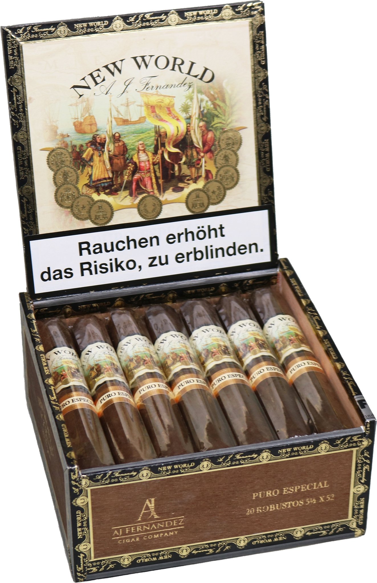 New World Puro Especial Robusto Kiste offen