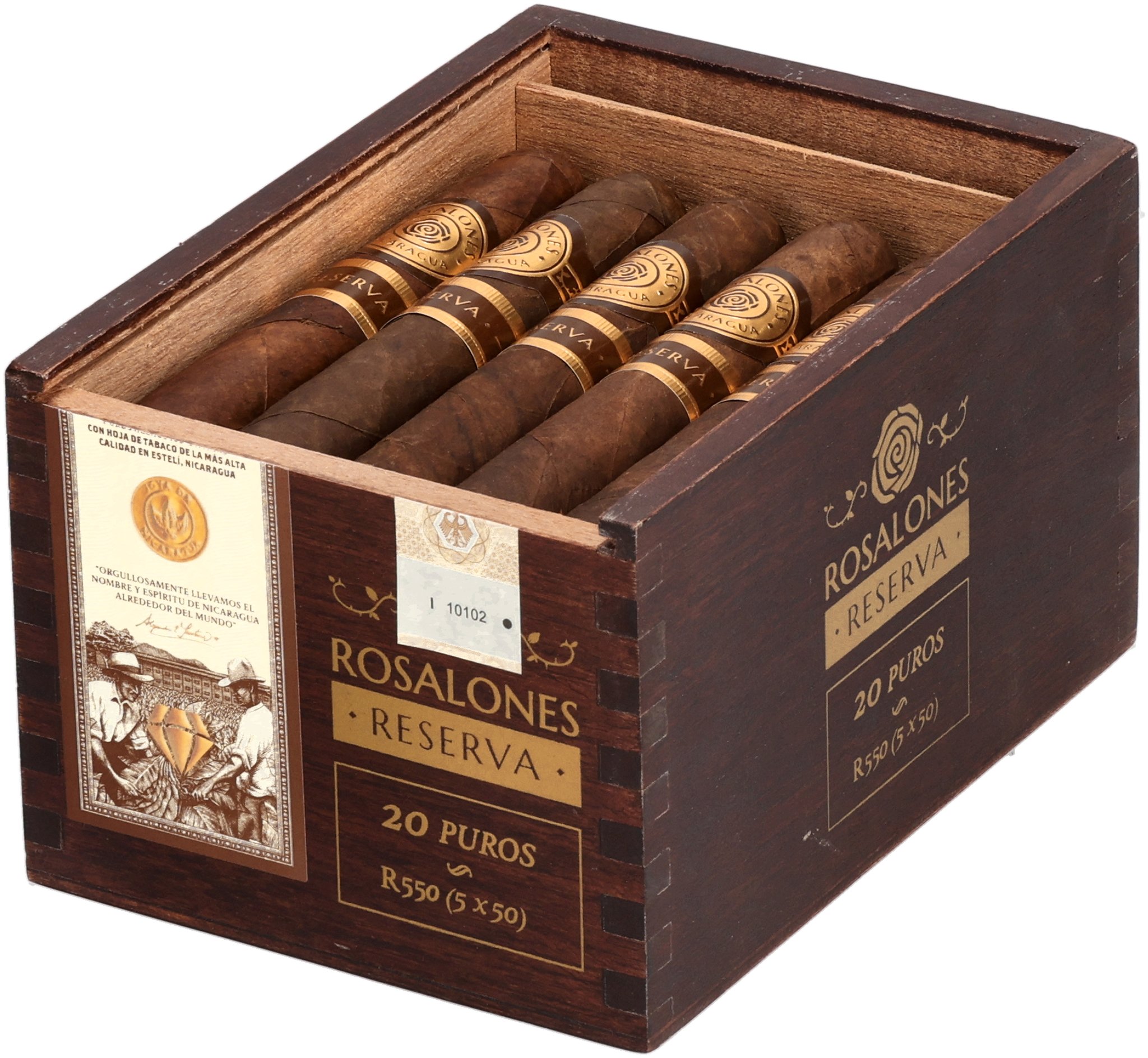 Joya de Nicaragua Rosalones Reserva R550 Robusto (5x50)_Kiste Offen