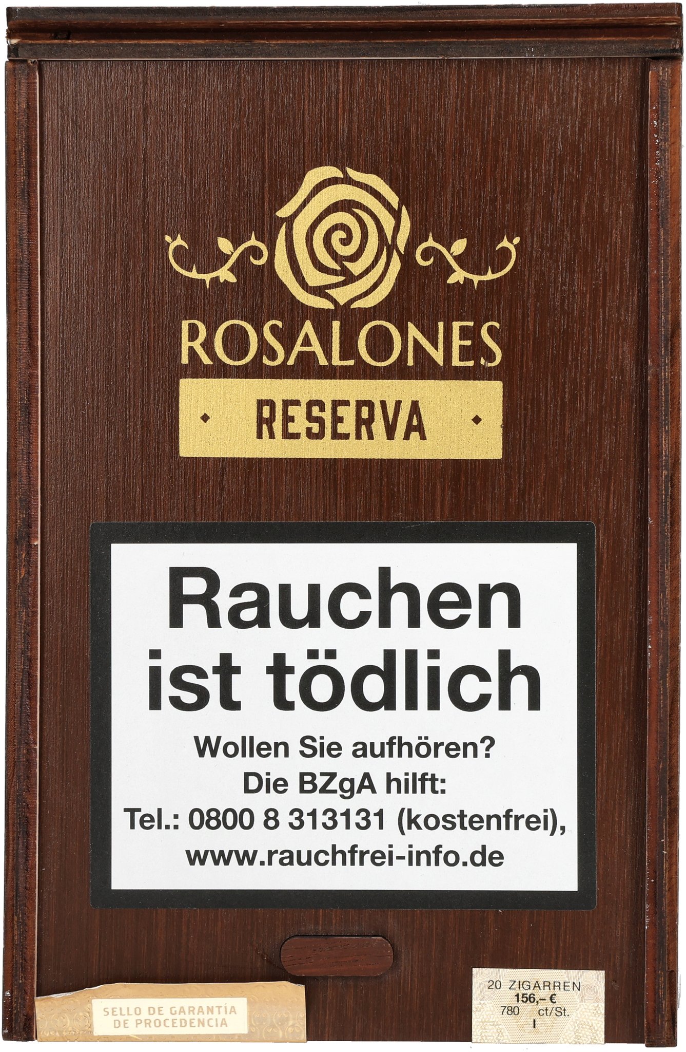  Joya de Nicaragua Rosalones Reserva R650 Toro (6x50)_Kiste Frontal