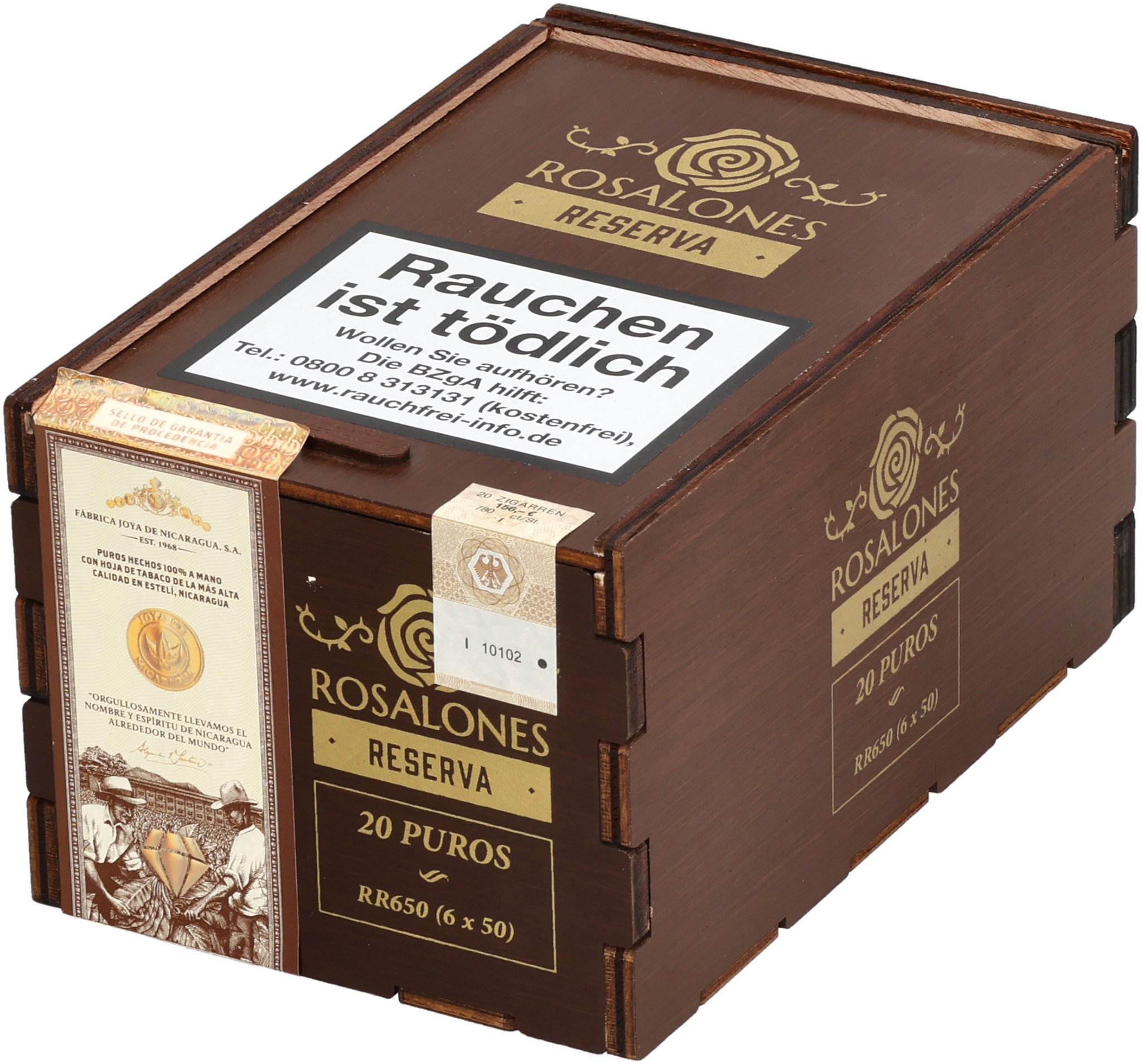  Joya de Nicaragua Rosalones Reserva R650 Toro (6x50)_Kiste