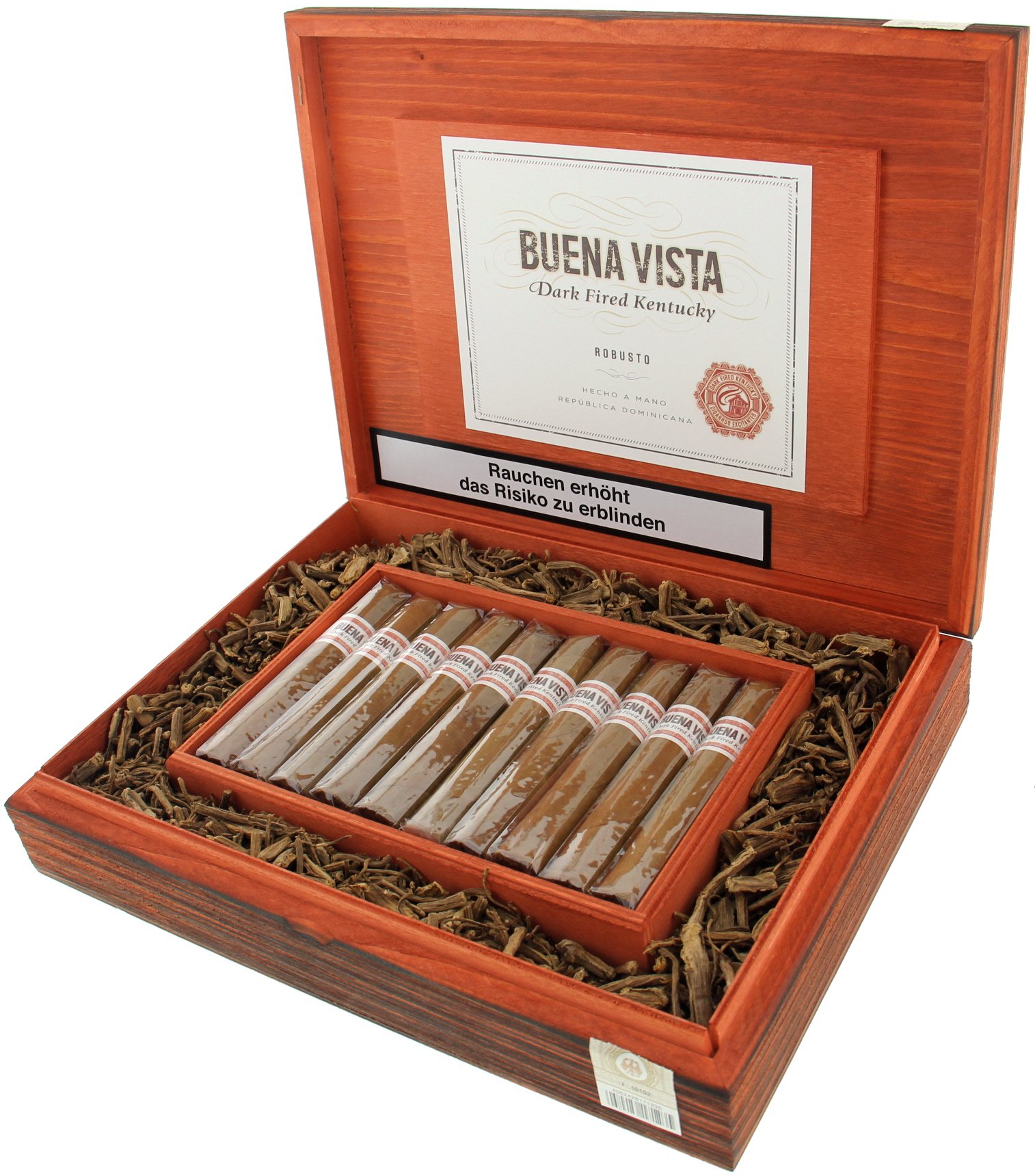 Buena Vista Dark Fired Kentucky Robusto Kiste offen