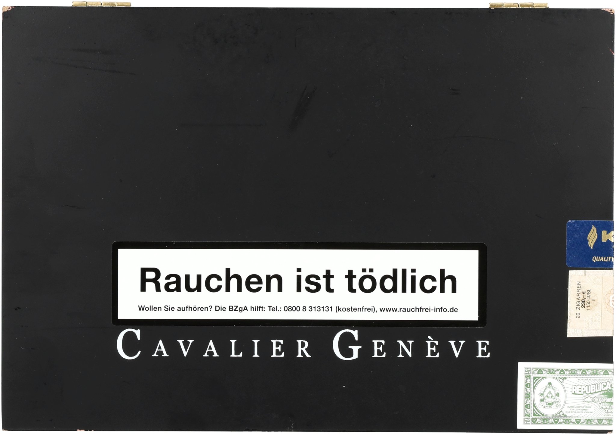 Cavalier Genève Black II Toro Gordo_Kiste fronltal 