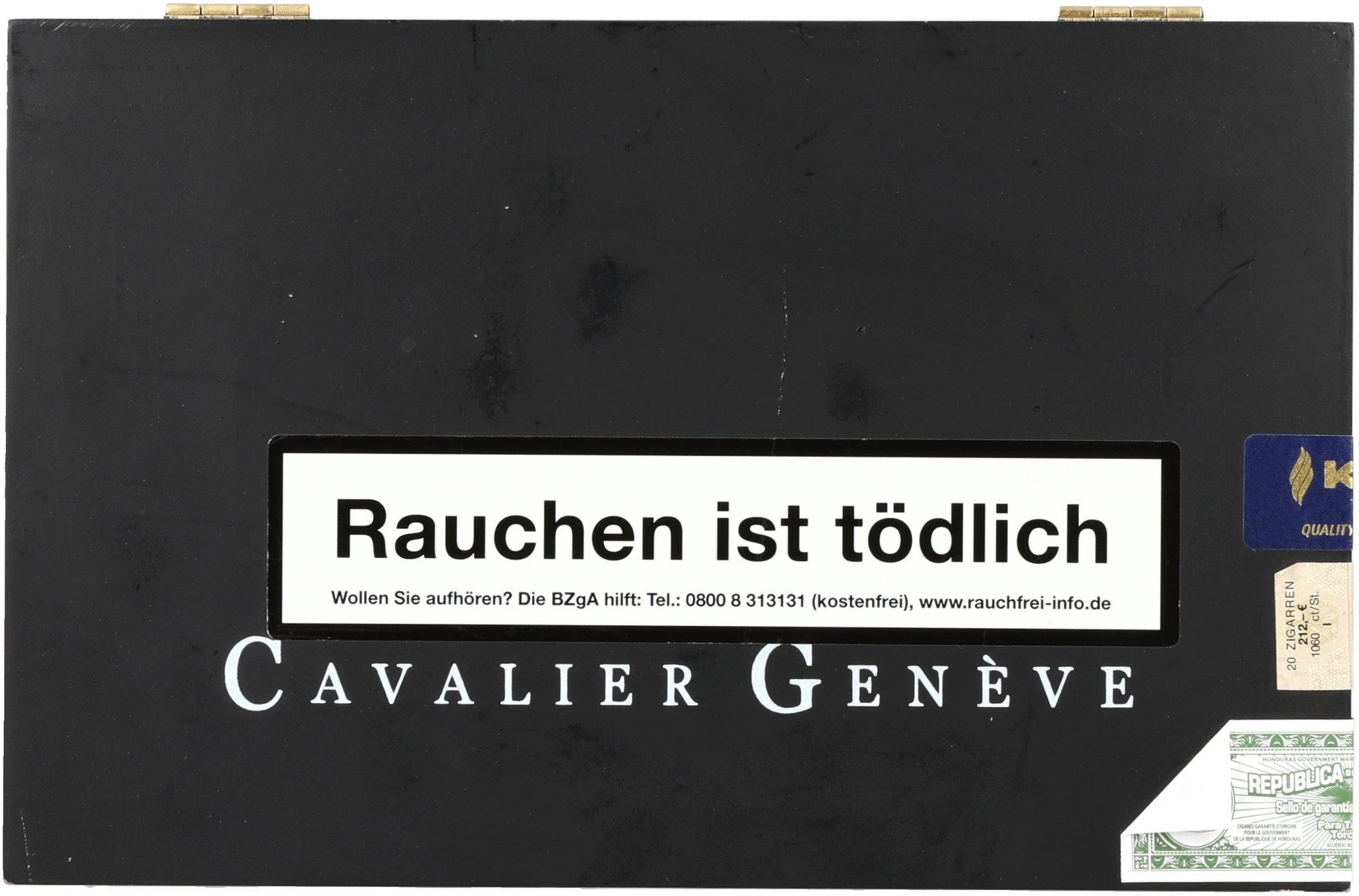 Cavalier Genève Black II Robusto Gordo_Kiste frontal