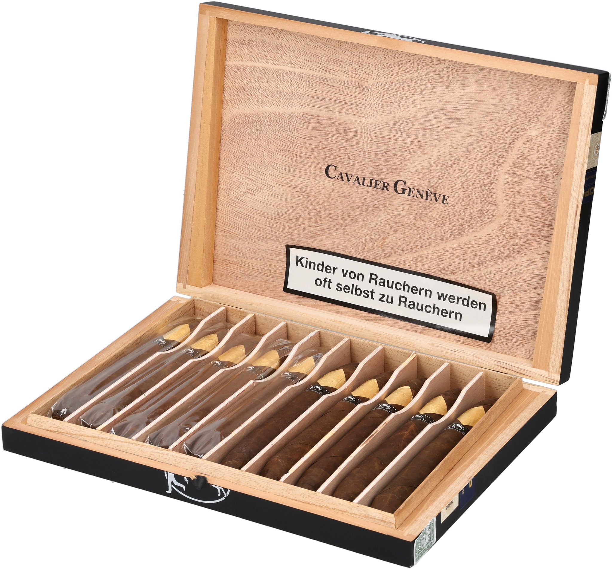 Cavalier Genève Black II Salomones_Kiste offen