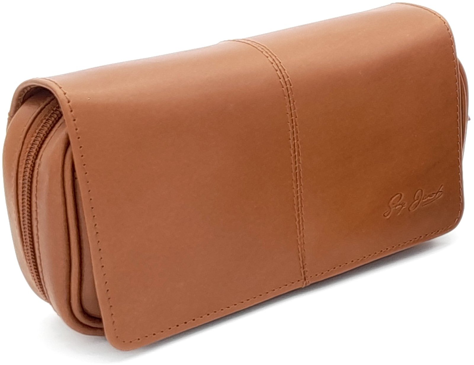 Guy Janot Pfeifentasche 2er cognac (6747)