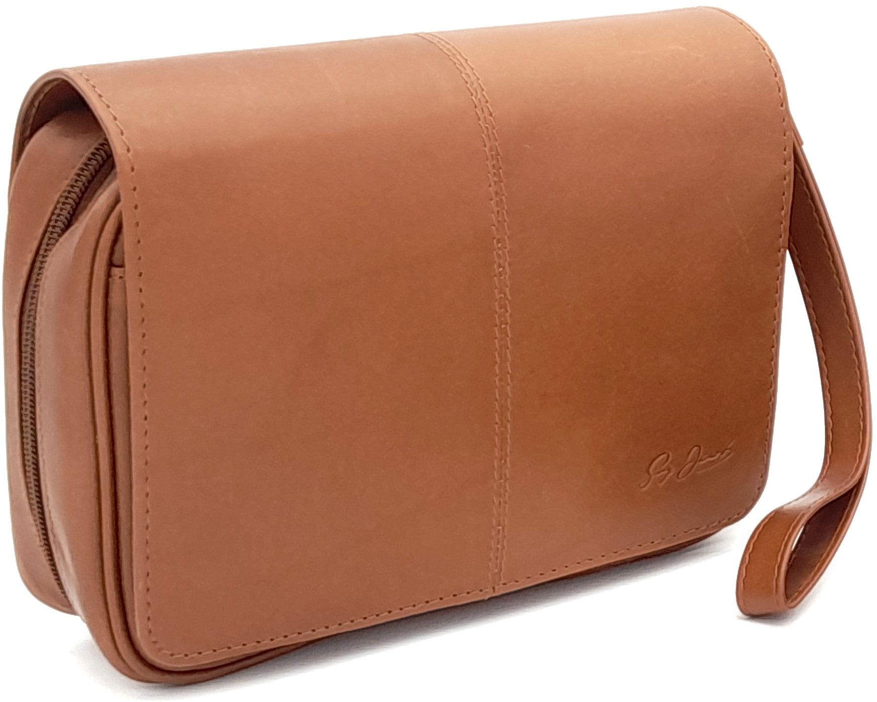 Guy Janot Pfeifentasche 4er cognac (6749)