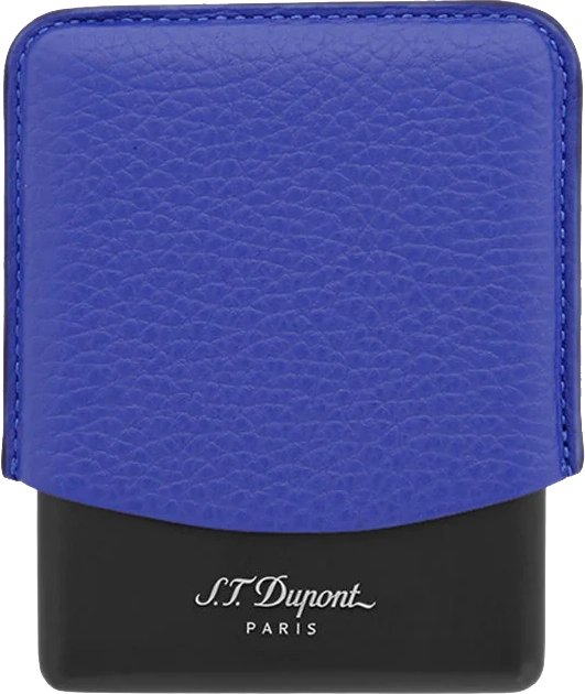 S.T. Dupont Zigarrenetui Metall 8er Cigarilloetui ocean blau/schwarz matt (183091)
