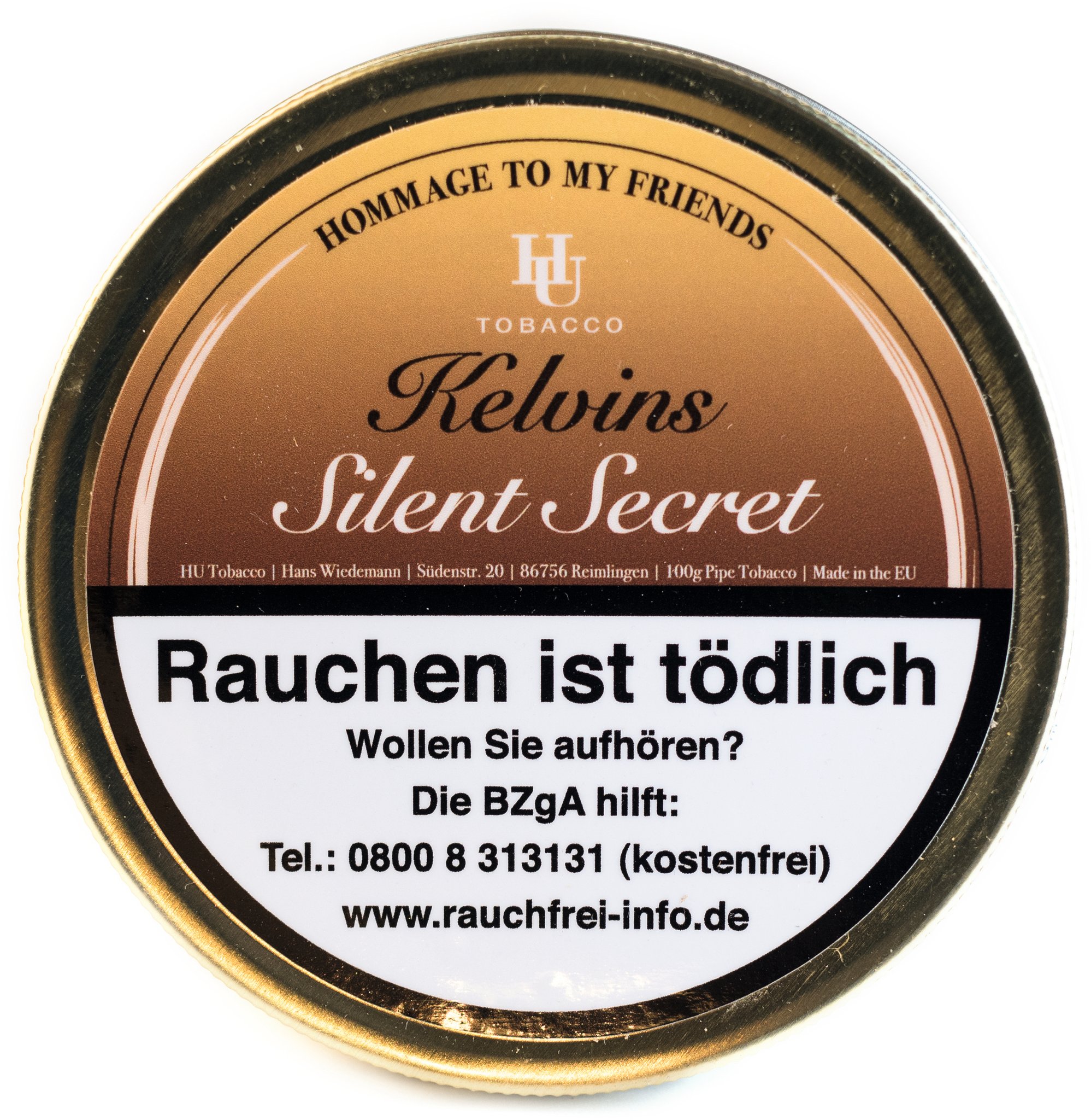 HU Tobacco Hommage Kelvin´s Silent 100g Dose