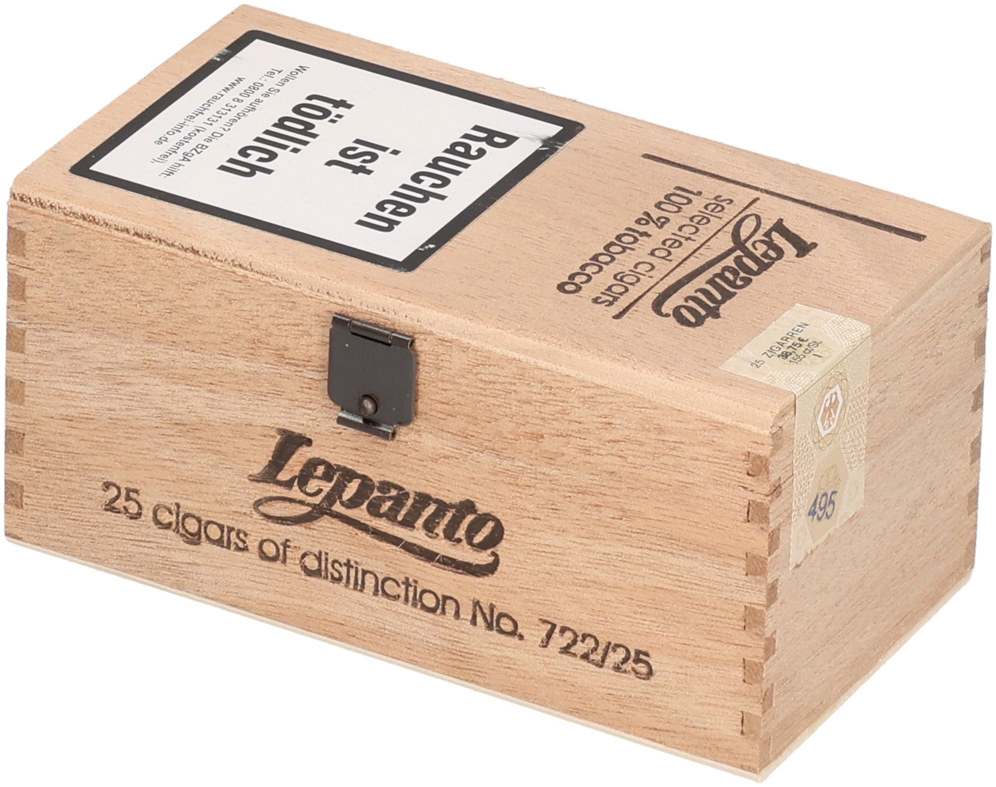 Lepanto Señorita Sumatra 722 Box liegend schräg