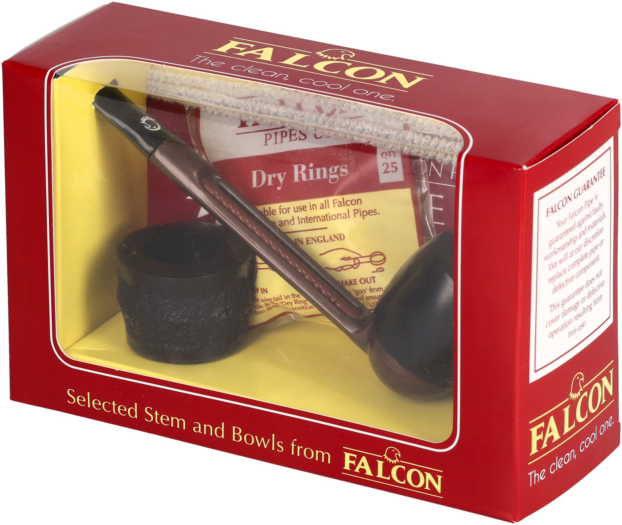 Falcon Pfeifensystem Starterset Extra Set Gerade Glatt Billiard_Seitlich