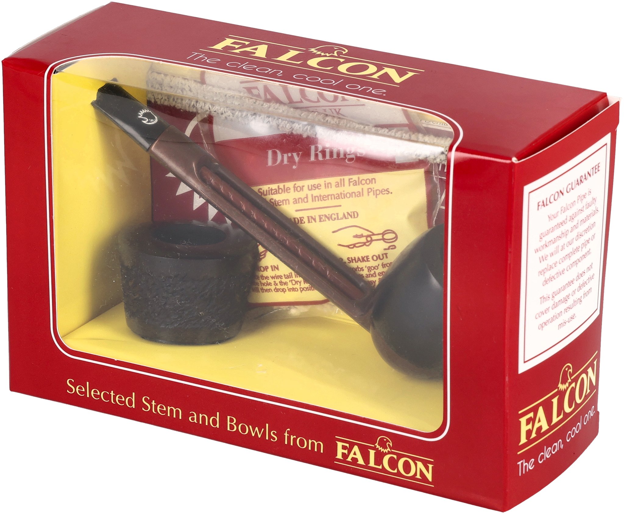 Falcon Pfeifensystem Starterset Extra Set Gerade Glatt Billiard_Seitlich