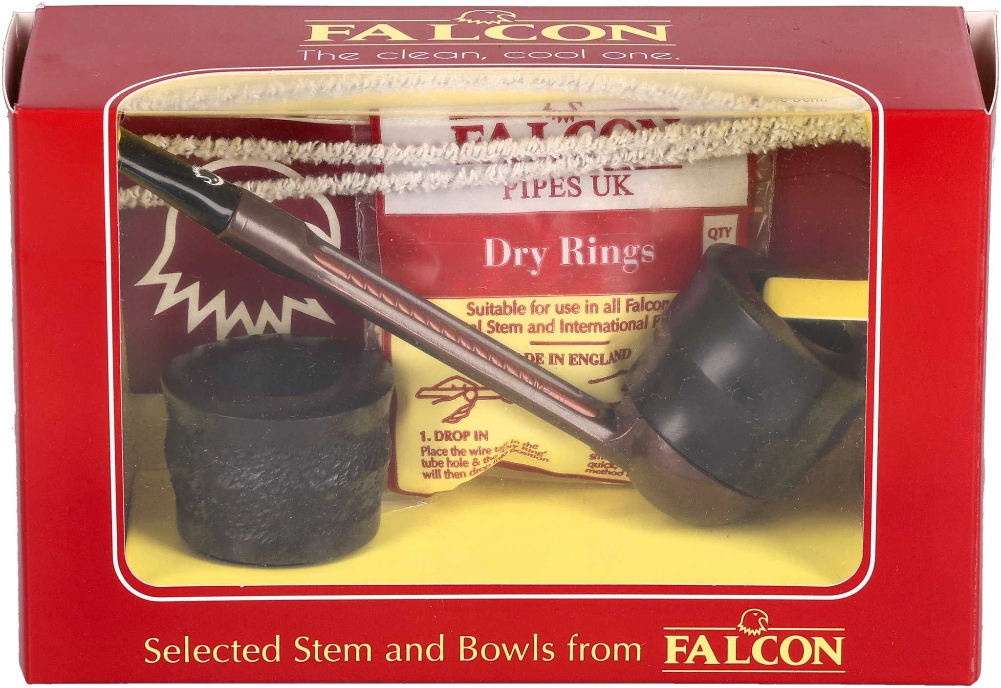 Falcon Pfeifensystem Starterset Extra Set Gerade Glatt Plymouth offen