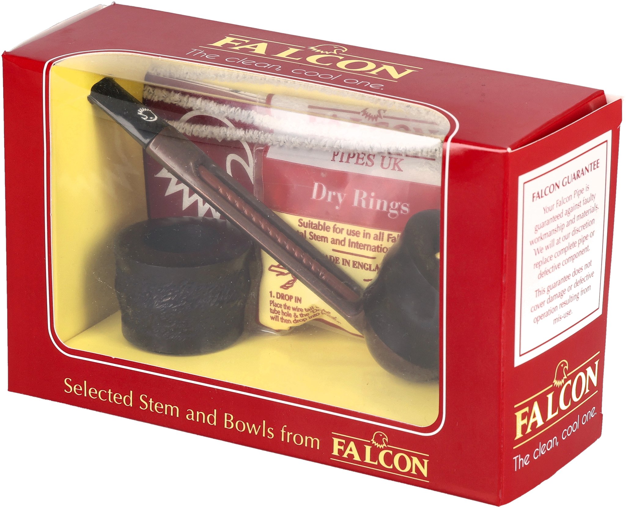 Falcon Pfeifensystem Starterset Extra Set Gerade Glatt Plymouth 30grad