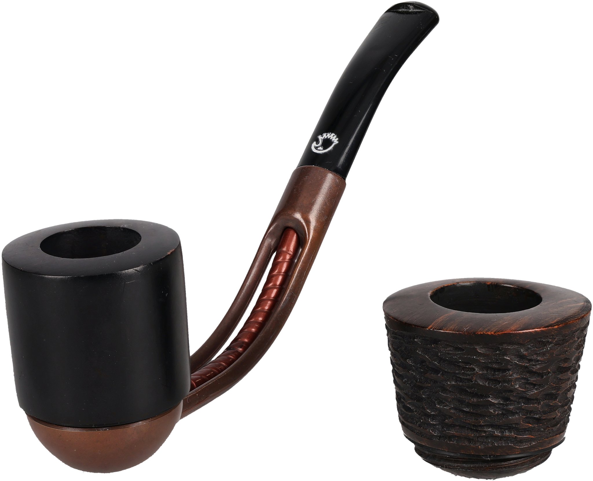 Falcon Pfeifensystem Starterset Extra Set Gebogen Glatt Dublin ofen