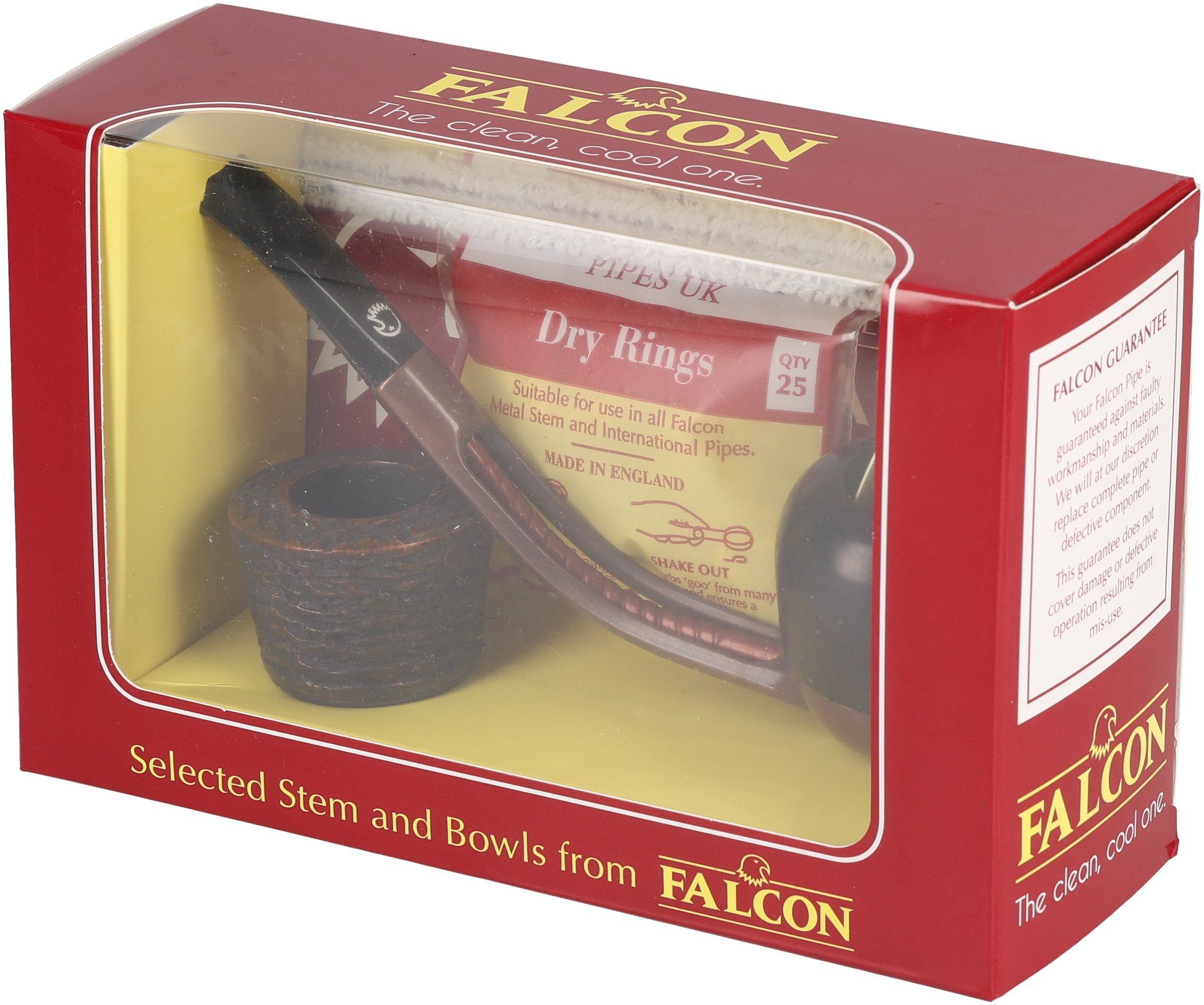 Falcon Pfeifensystem Starterset Extra Set Gebogen Glatt Genoa 30grad