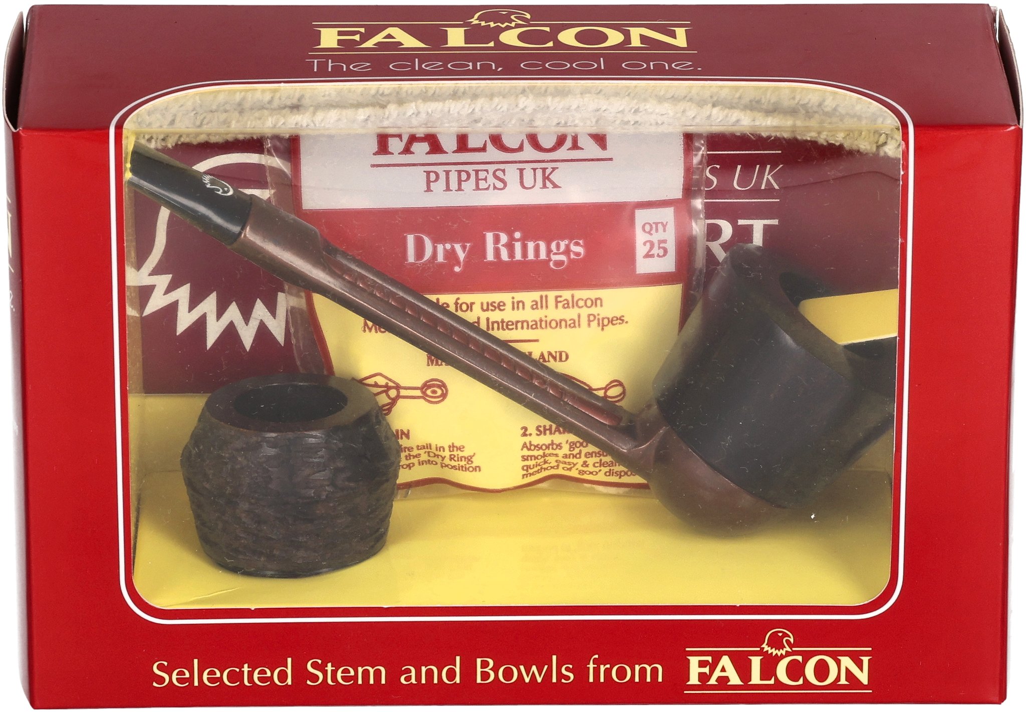 Falcon Pfeifensystem Starterset Extra Set Gerade Glatt Algiers front
