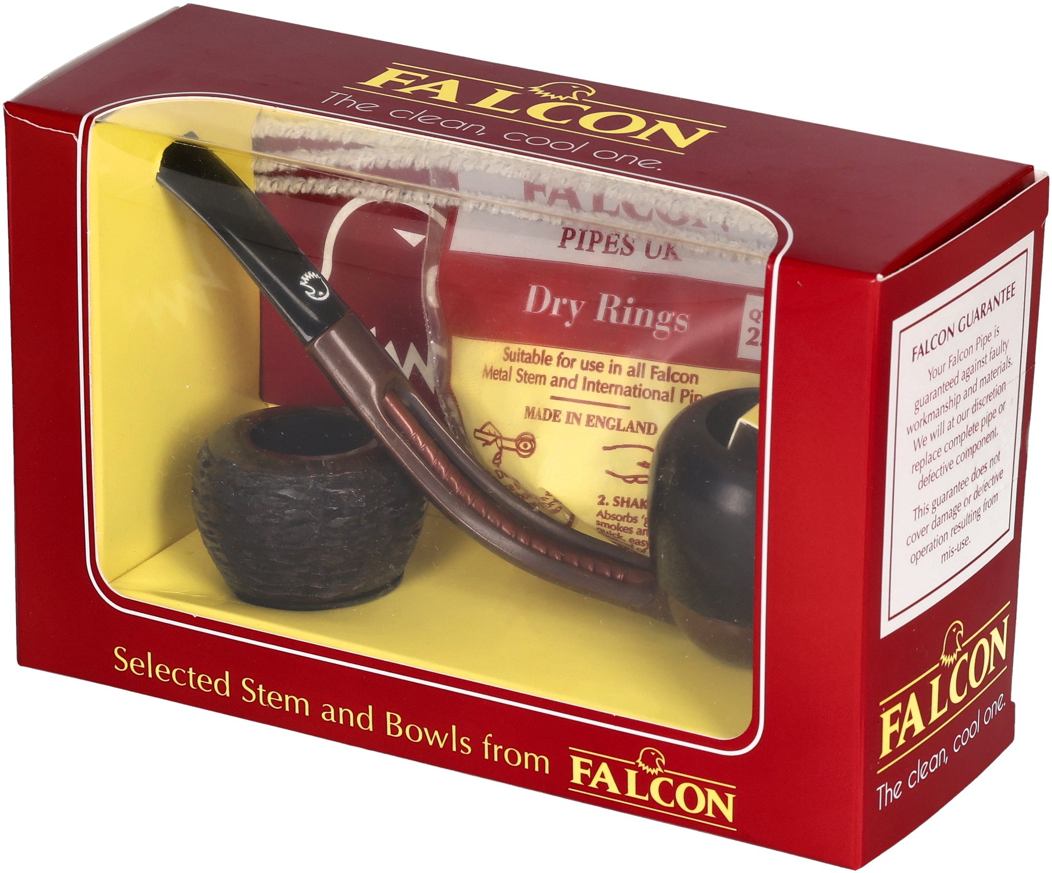 Falcon Pfeifensystem Starterset Extra Set Gebogen Glatt Genoa 30grad