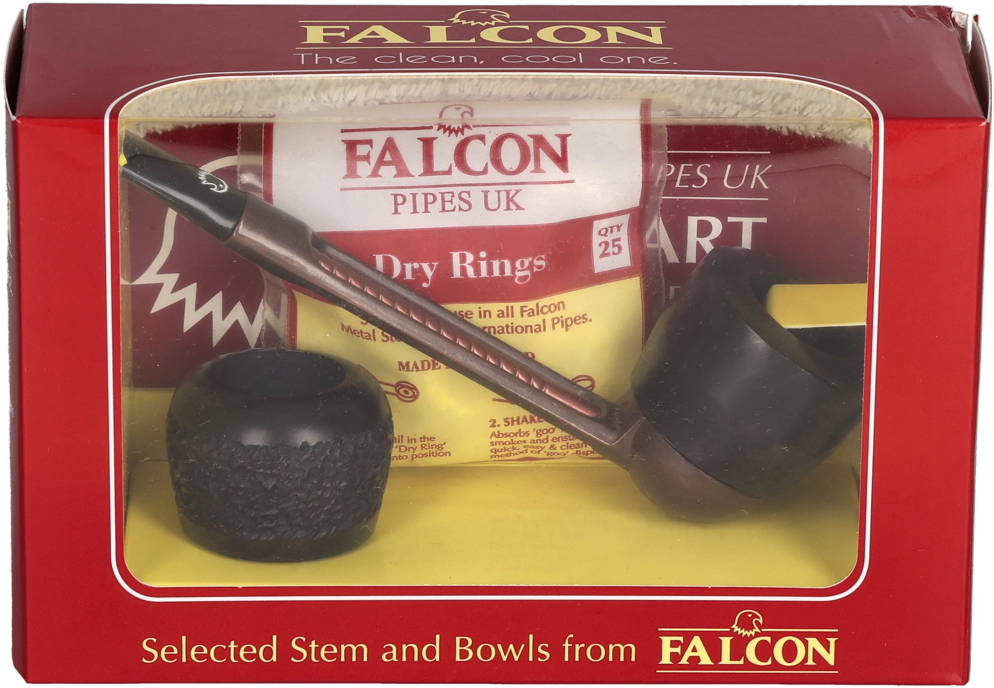 Falcon Pfeifensystem Starterset Extra Set Gerade Glatt Dover front