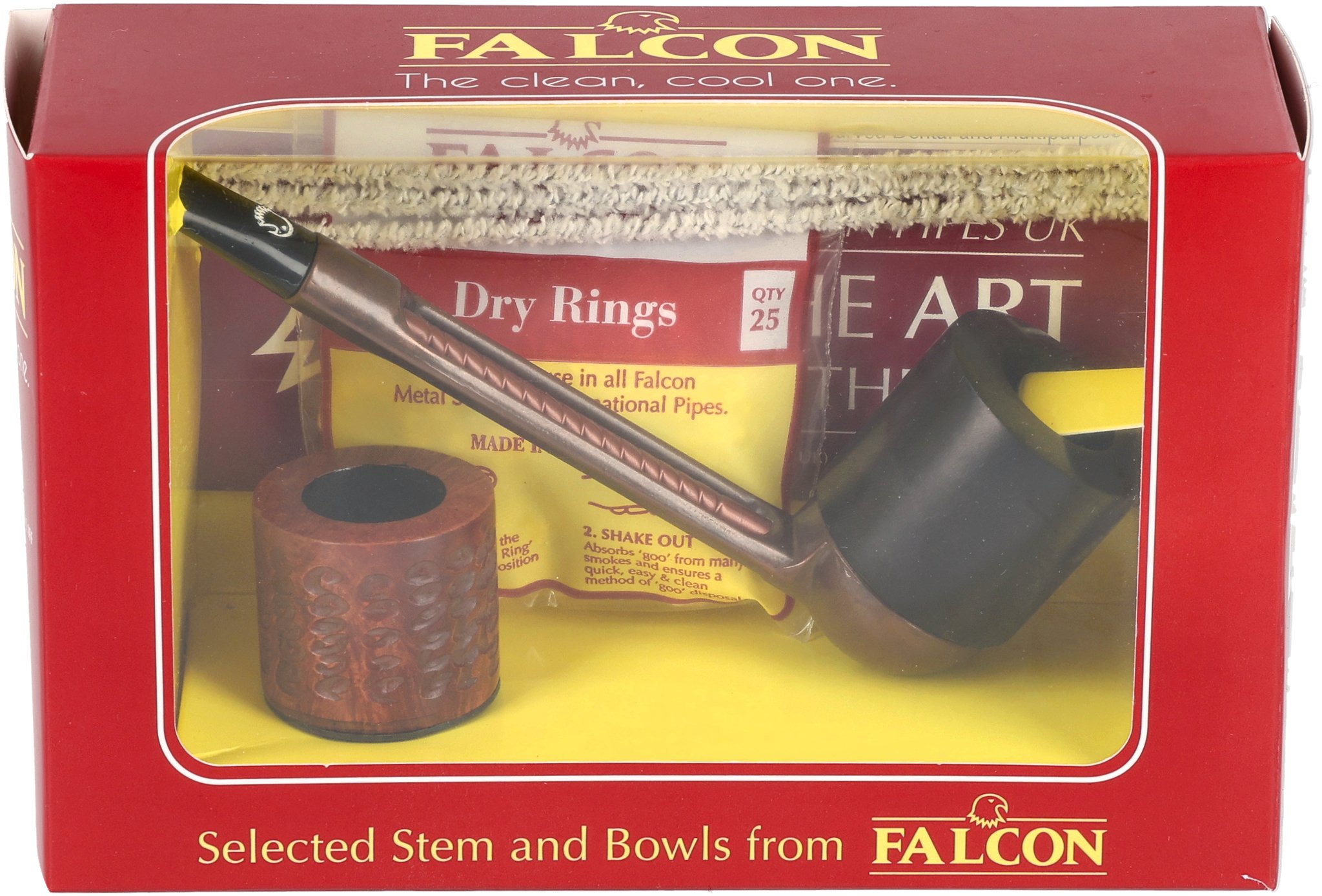 Falcon Pfeifensystem Starterset Extra Set Gerade Glatt Dublin front