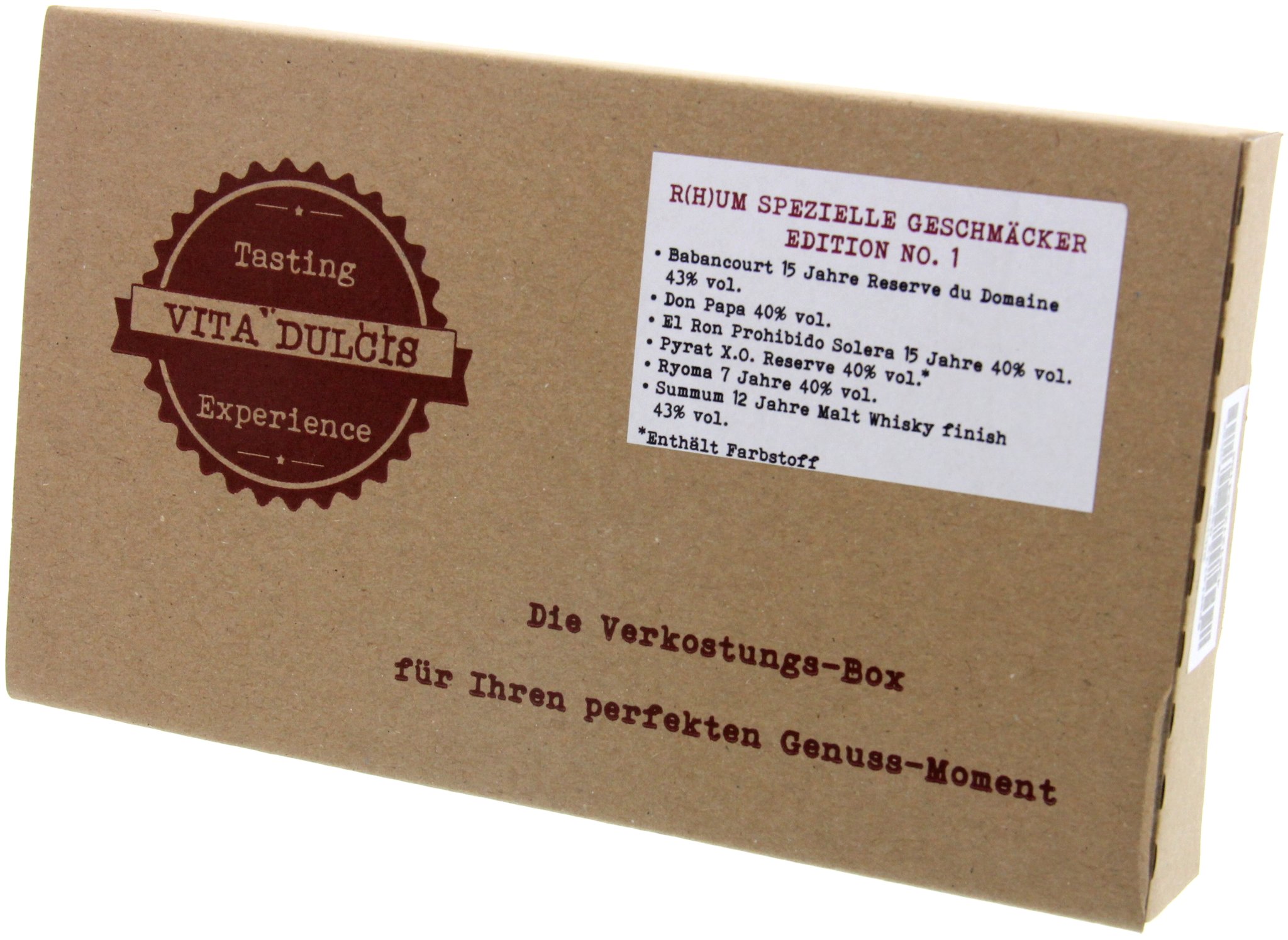 Vita Dulcis Rum Tasting Box Spezielle Geschmäcker