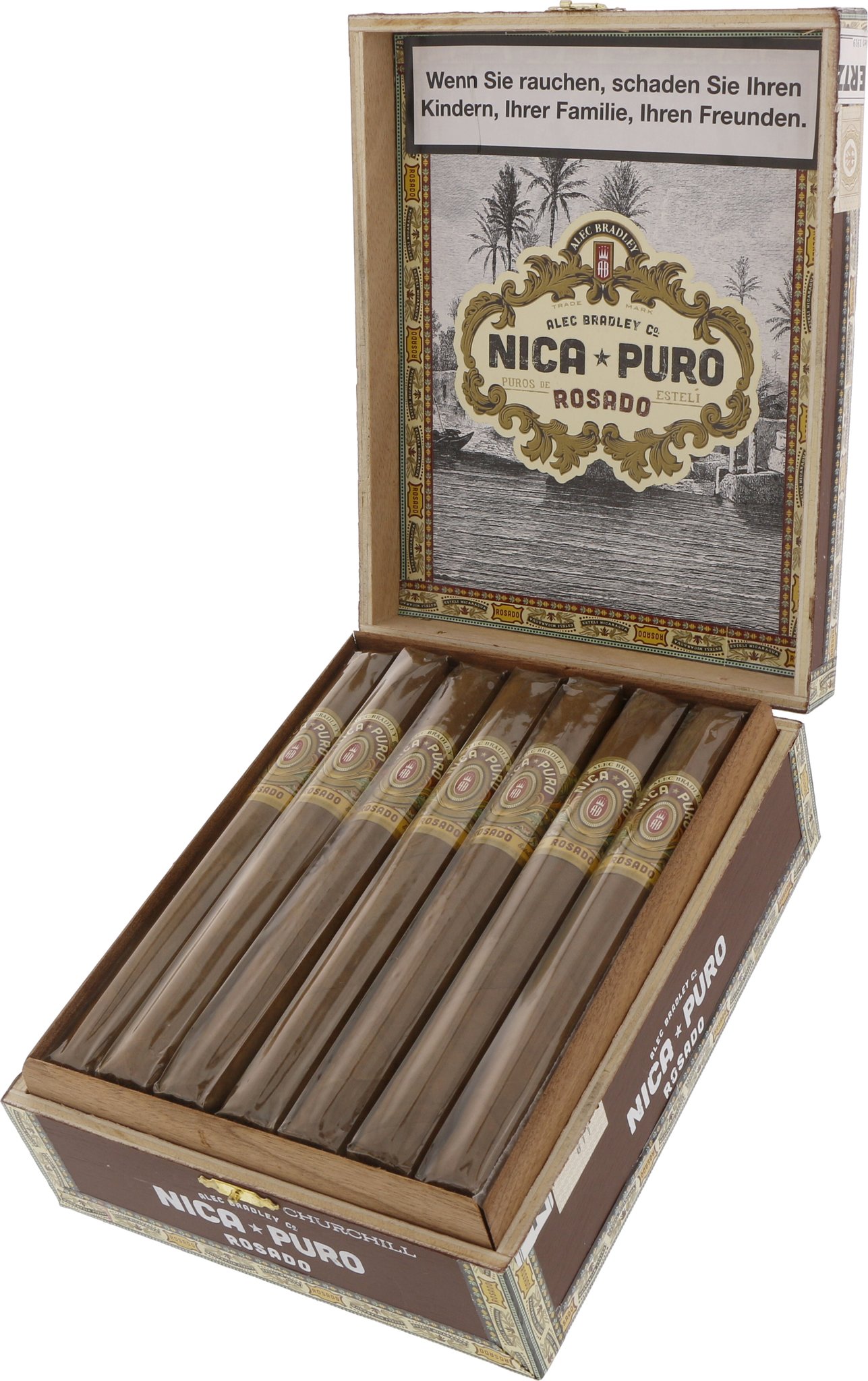 Alec Bradley Nica Puro Rosado Churchill Kiste offen